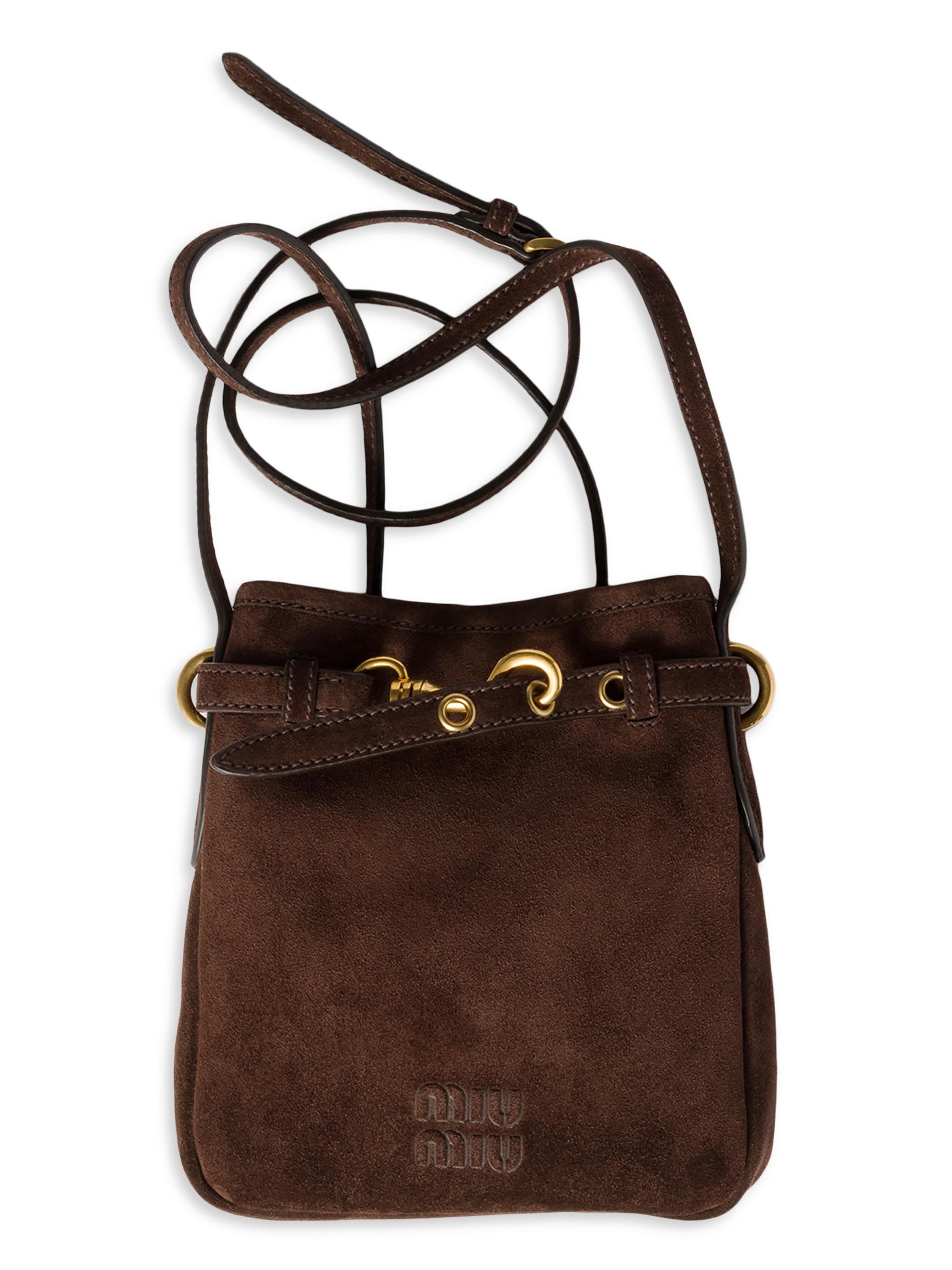 Miu Miu Women's Suede Pouch - Brown