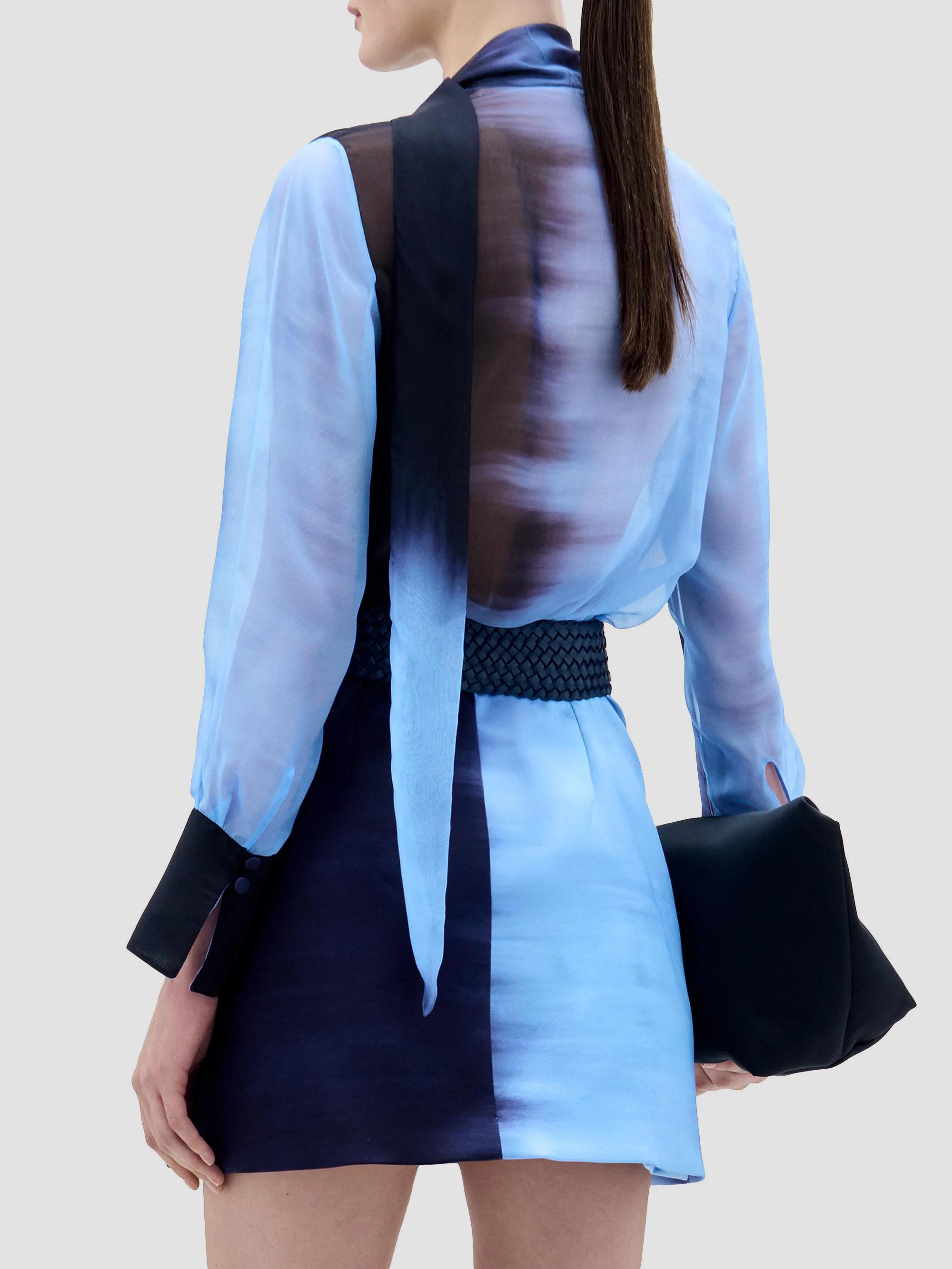 Silvia Tcherassi Imelda Drapeneck Semi-Sheer Minidress | Saks