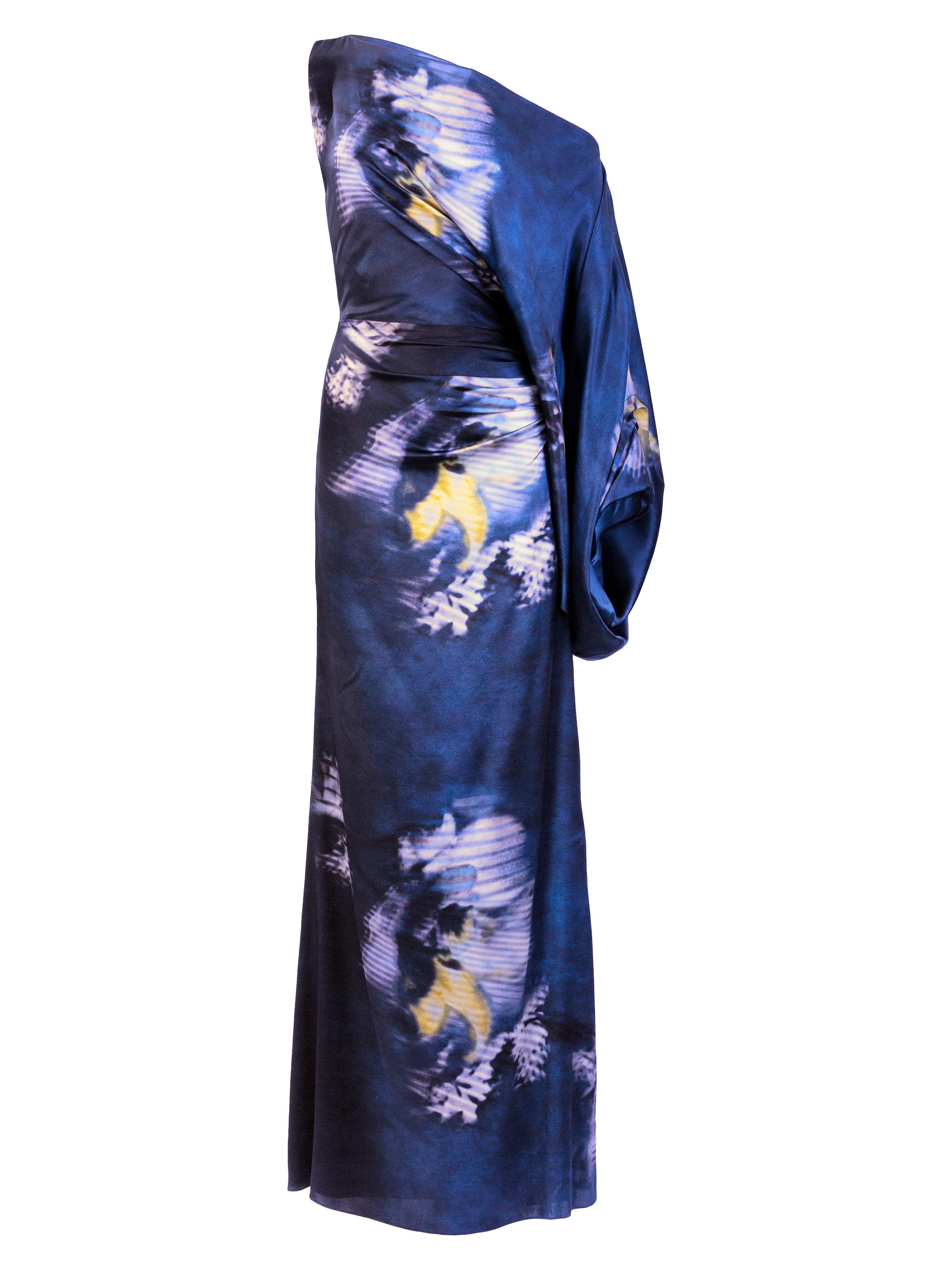 Silvia Tcherassi Dotty One-Shoulder Stretch-Silk Maxi Dress | Saks