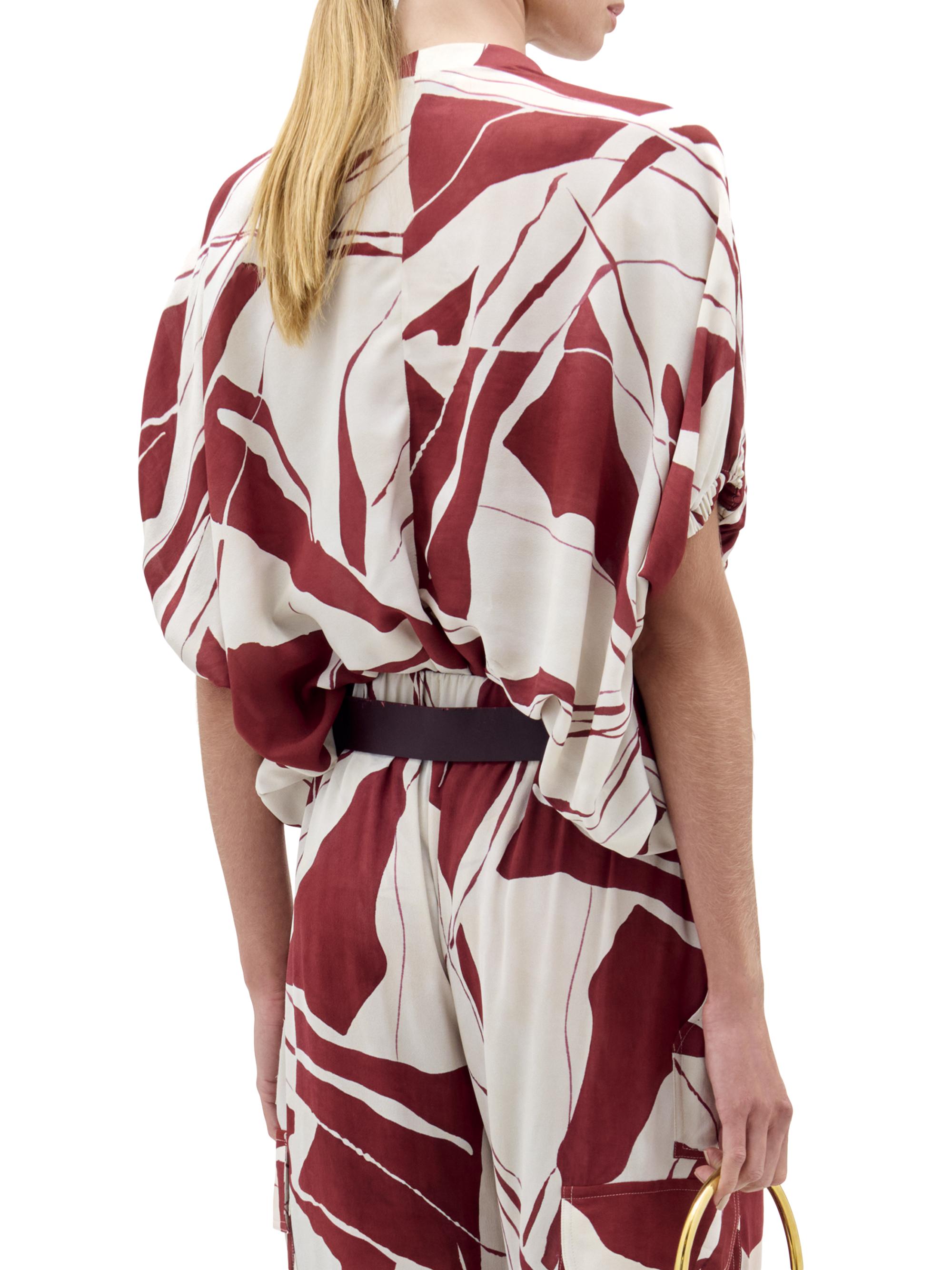 Silvia Tcherassi Susanne Graphic Crepe Blouse | Saks Fifth Avenue