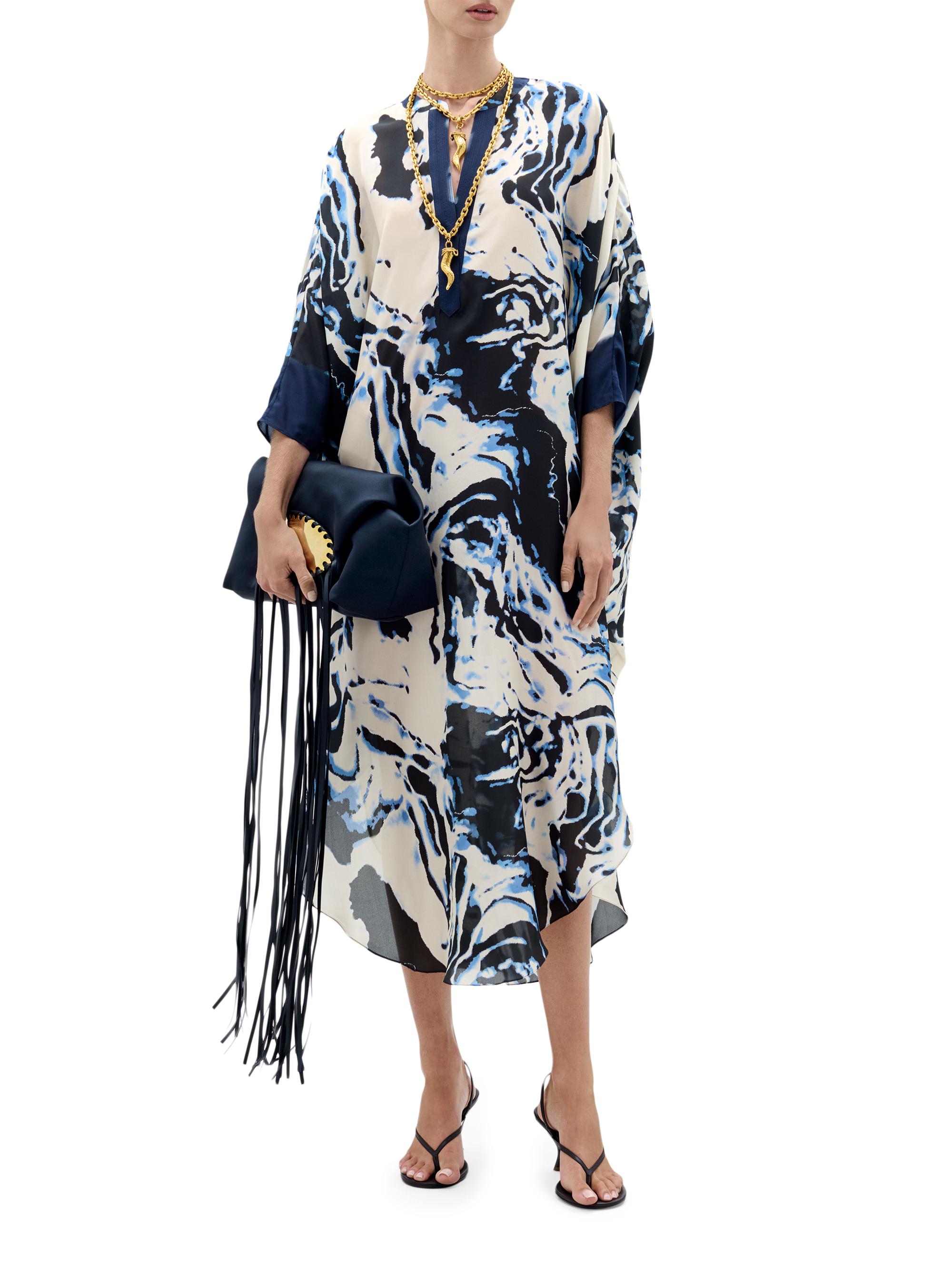 Silvia Tcherassi Elea Marbleized Silk Tunic | Saks Fifth Avenue