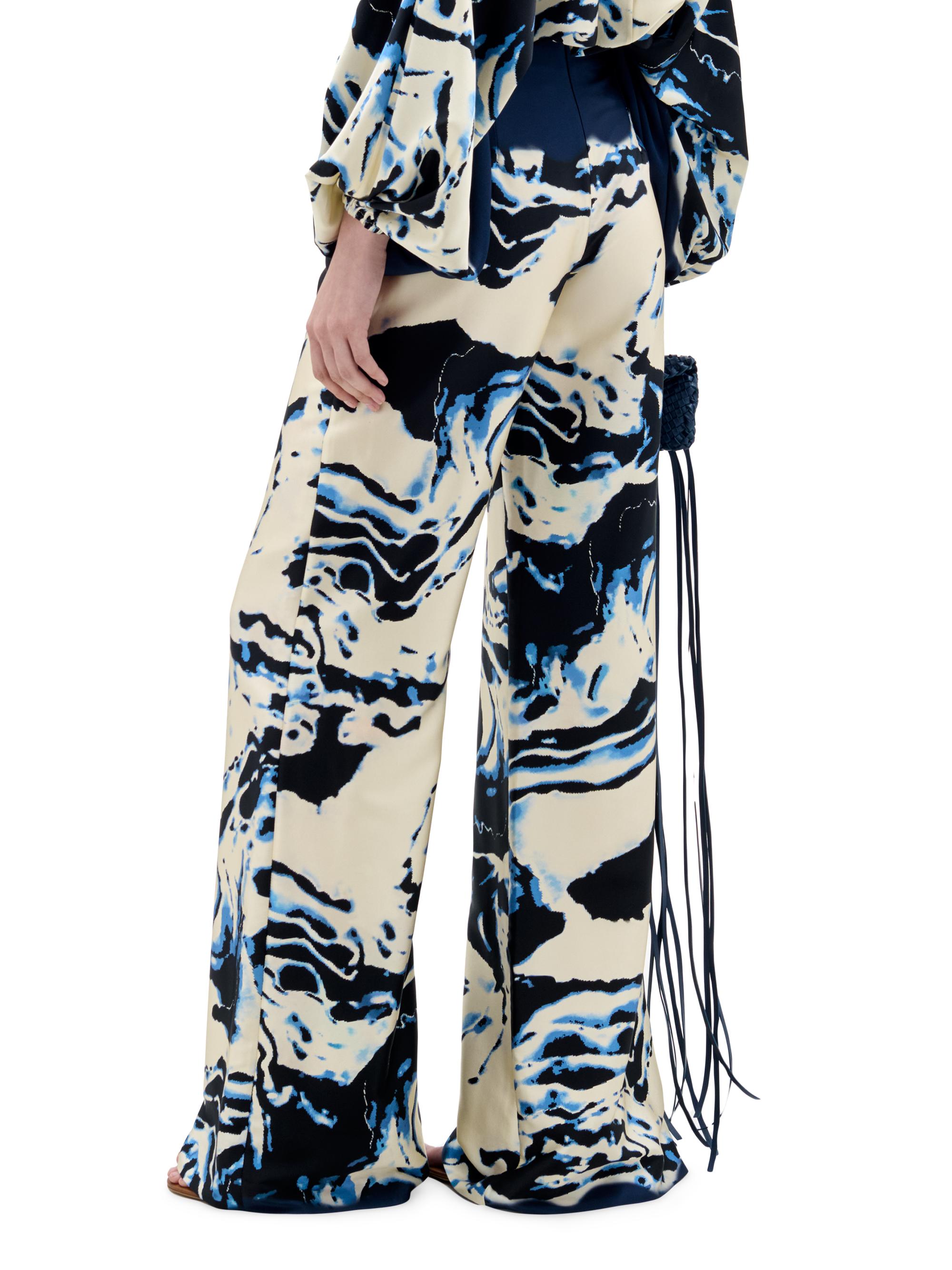 Silvia Tcherassi Como Marbleized Silk Wide-Leg Pants | Saks Fifth