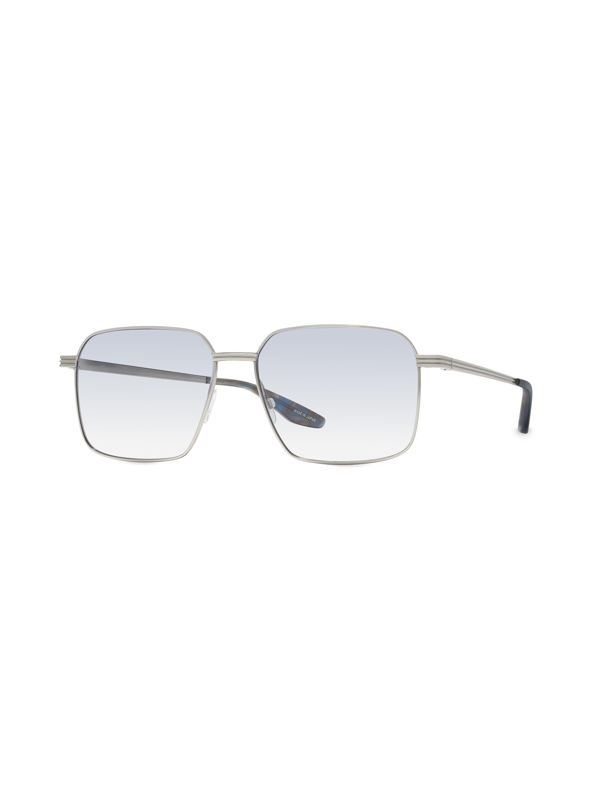 Barton Perreira Men's Hampton 55MM Rectangle Sunglasses - Platinum Blue
