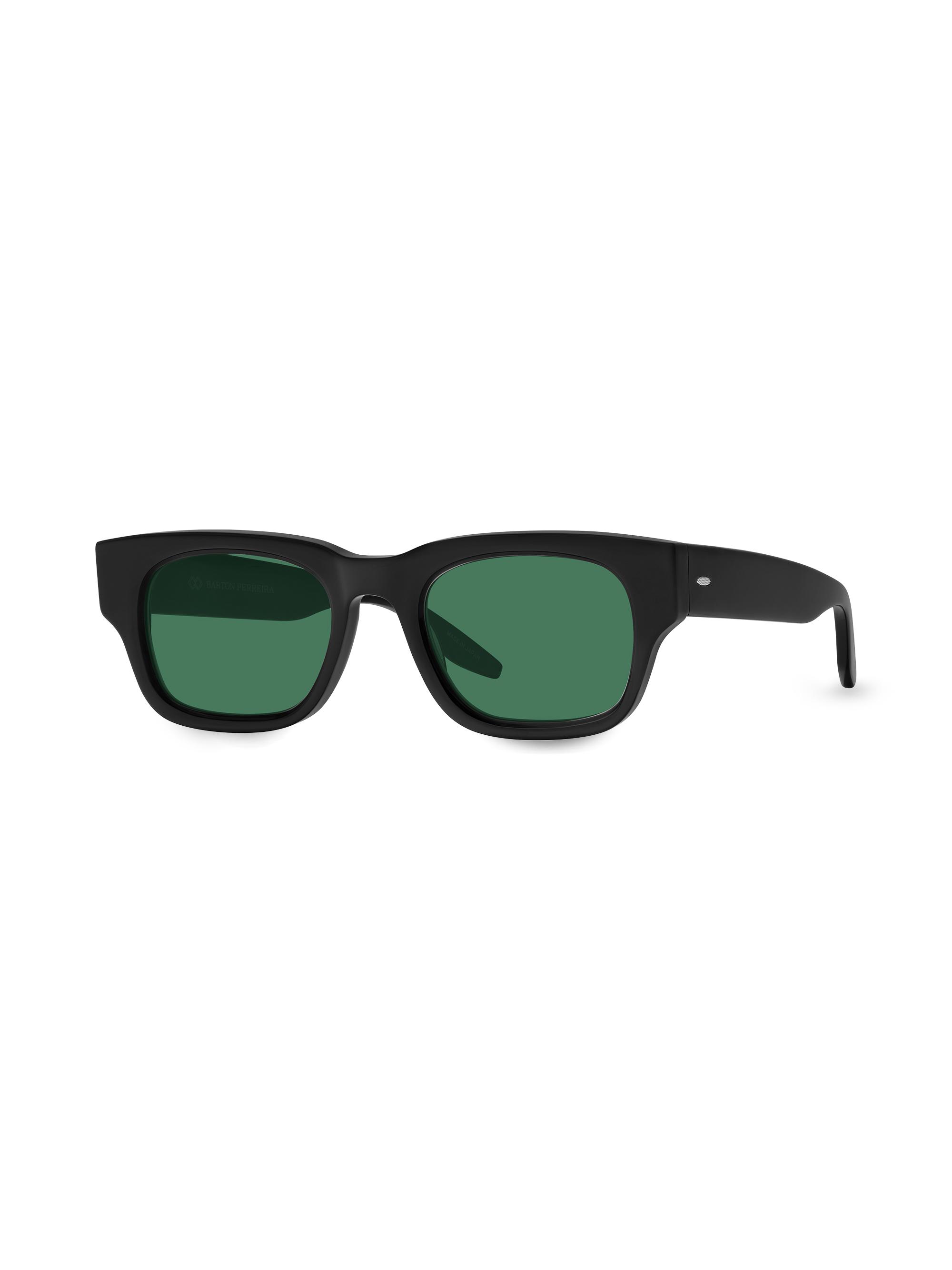Barton Perreira Men's Dondi 50.5MM Rectangle Sunglasses - Black Green