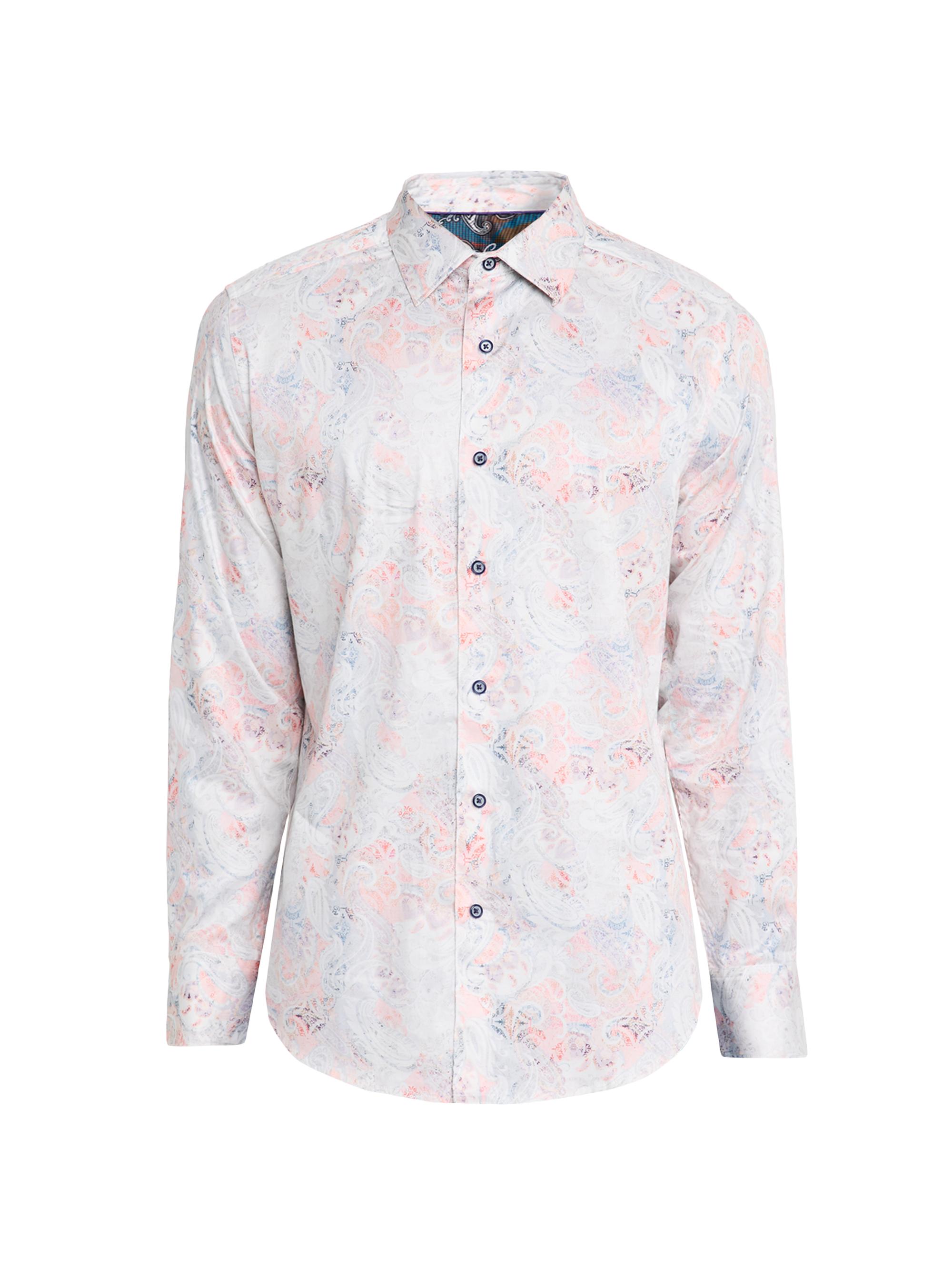 Robert Graham Men's Addington Paisley Stretch Satin Button-Front Shirt