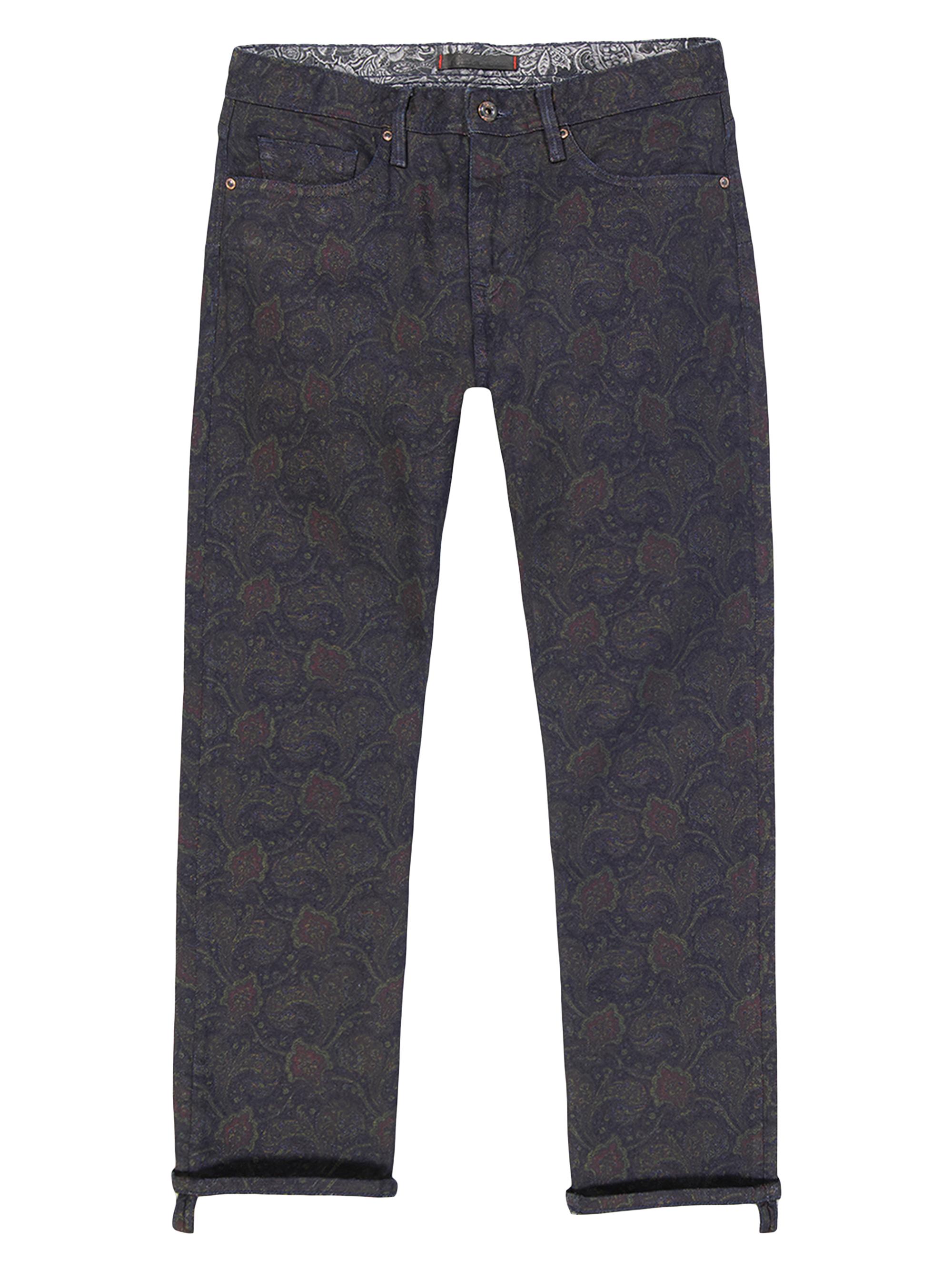 Robert Graham Men's Jaren Paisley Straight-Leg Jeans - Black