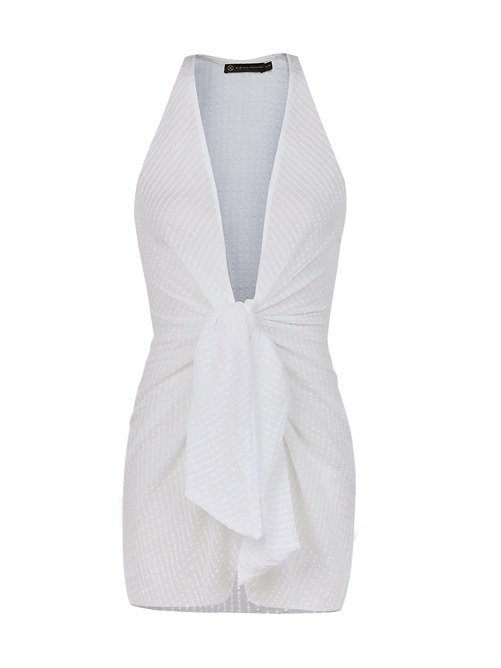 ViX by Paula Hermanny Women's Mita Cotton Sleeveless Cover-Up Minidress - Off White