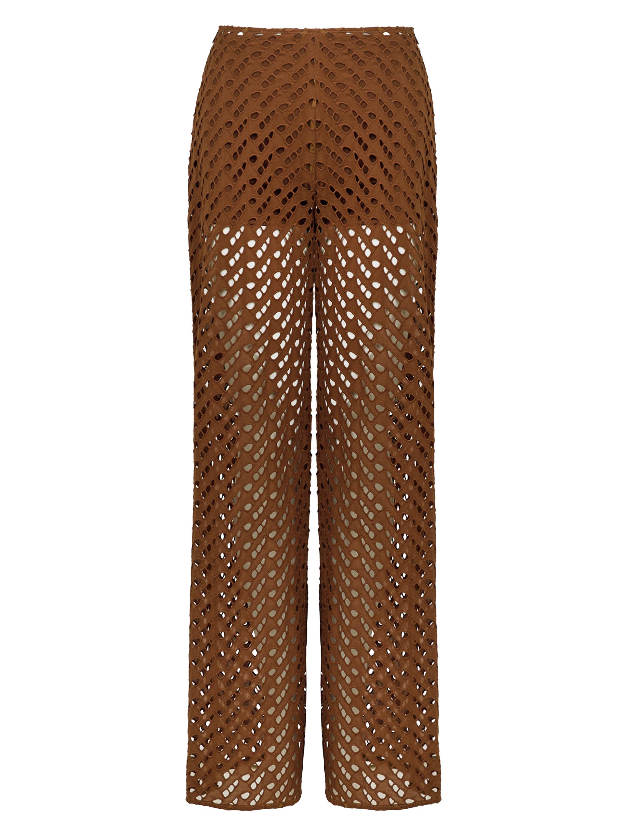 ViX by Paula Hermanny Women's Venice Cotton Wide-Leg Pants - Brown