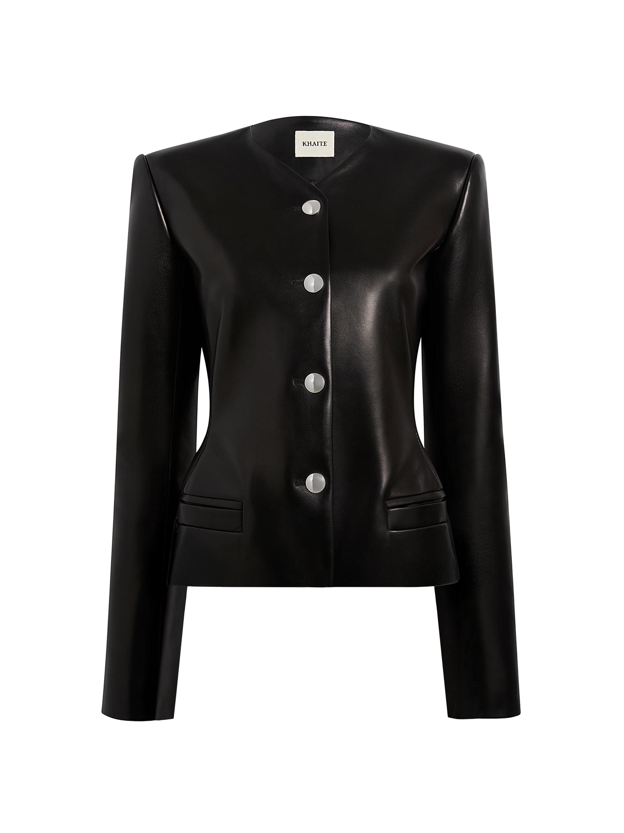 Khaite Women's Nara Leather Jacket - Black