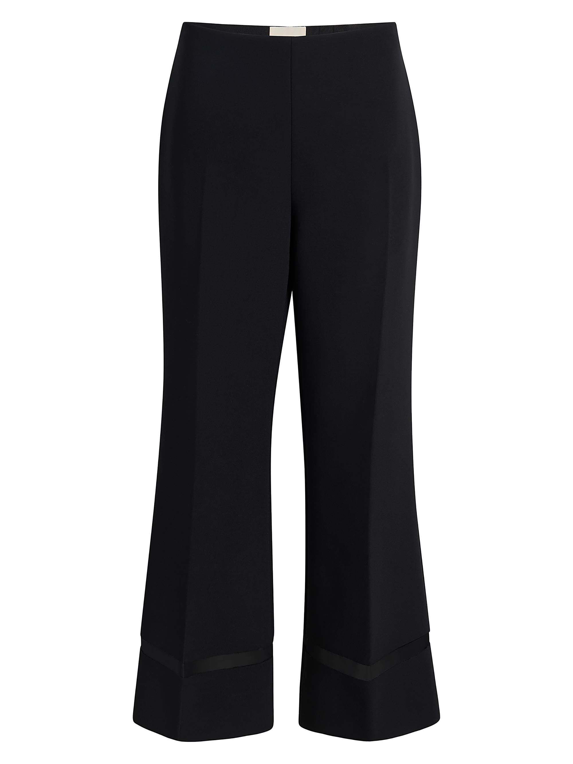 Khaite Women's Wallace Mesh-Panel Wide-Leg Pants - Black