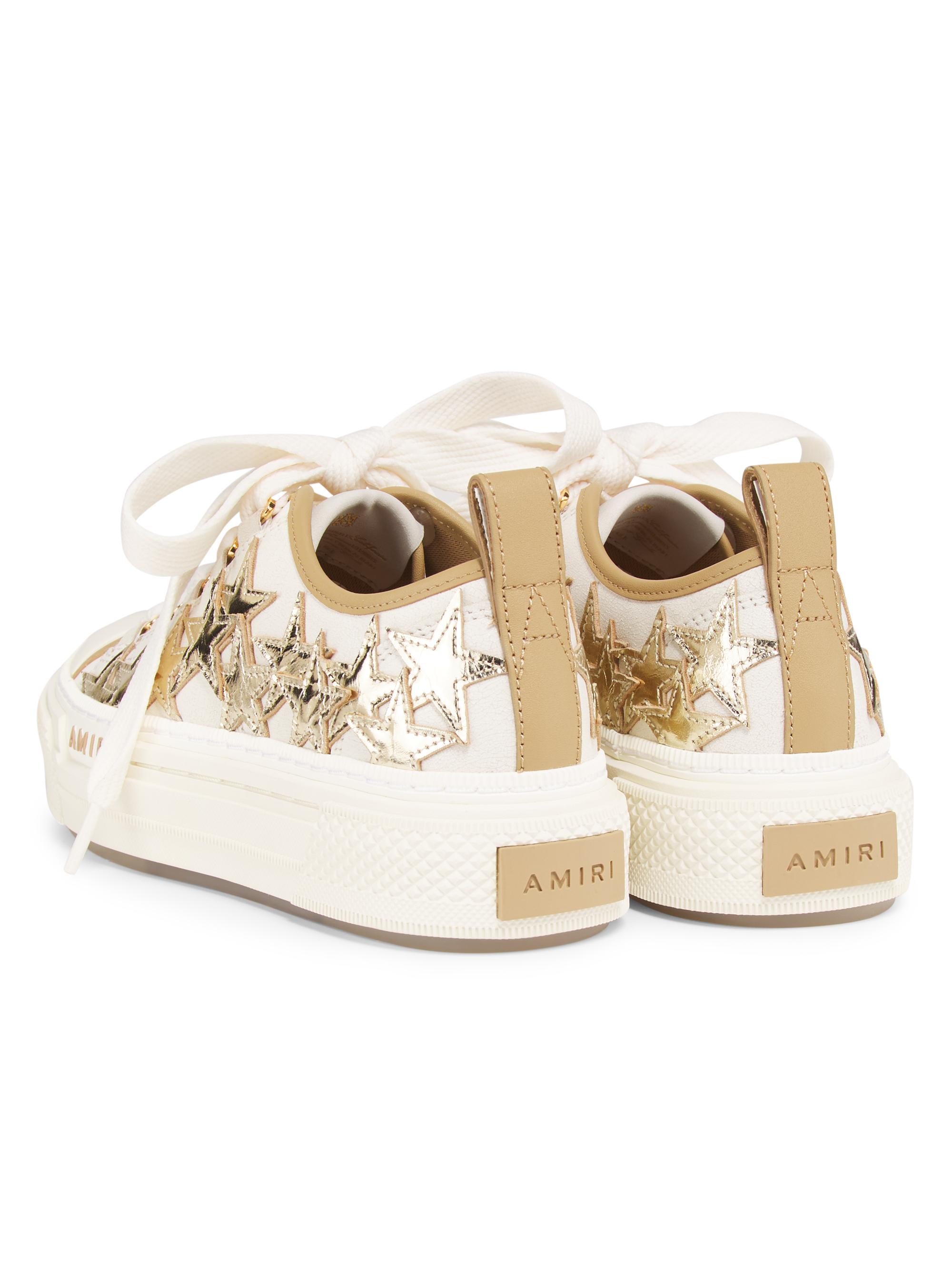 Amiri Metallic Stars Court Leather Platform Low-Top Sneakers