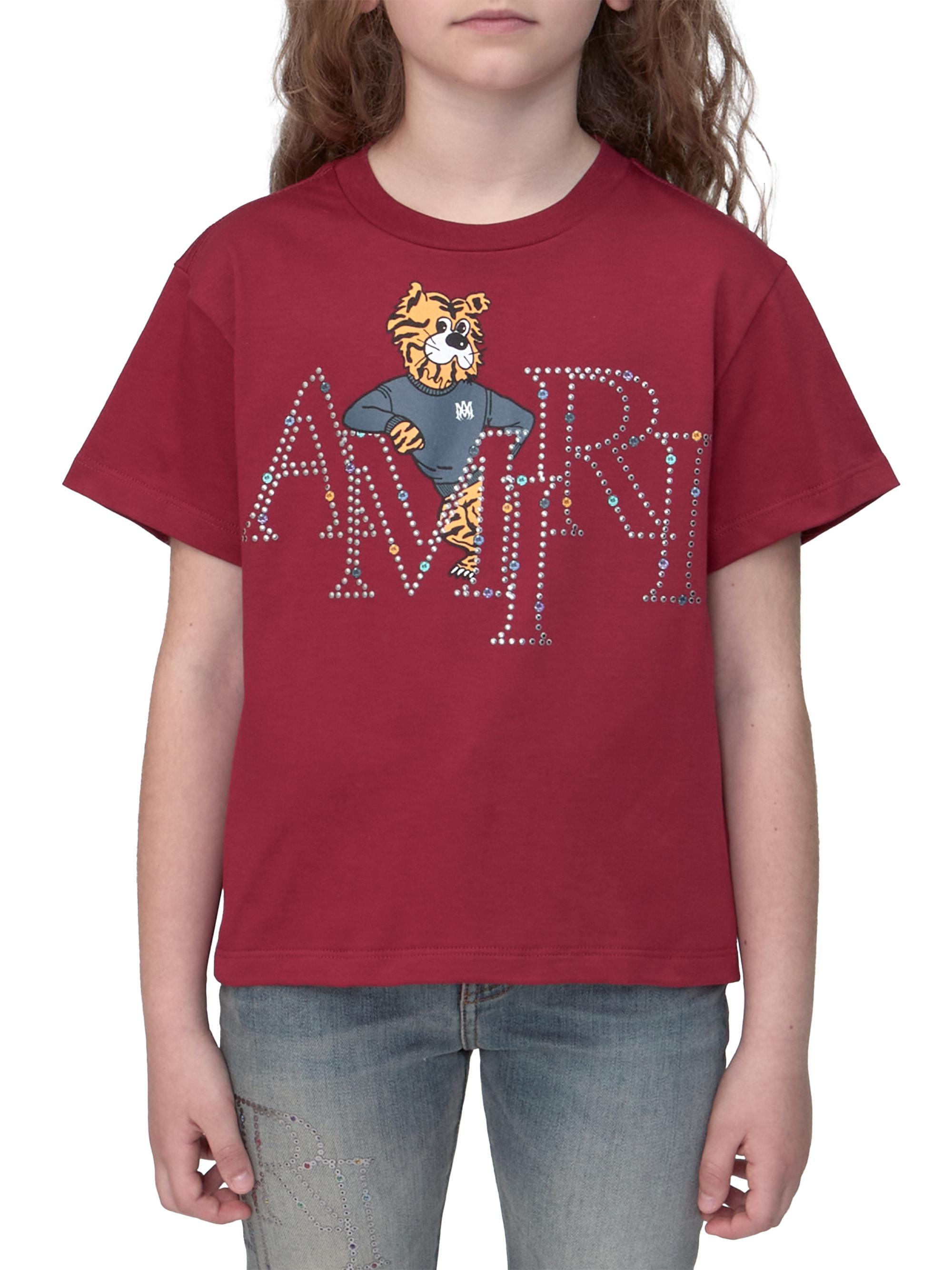 Amiri Little Kid's & Kid's Staggered Tiger T-Shirt - Red Rose