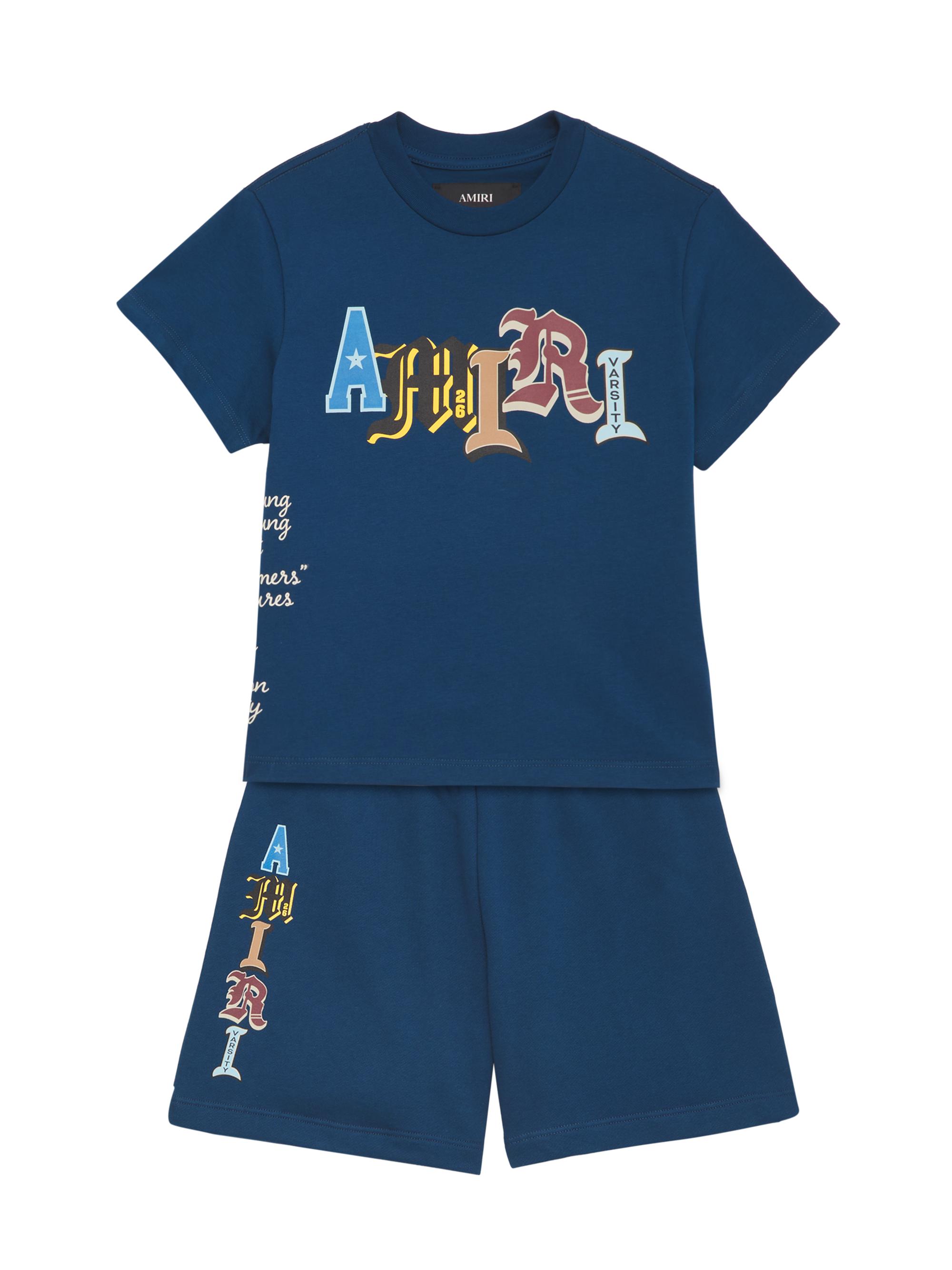 Little Kid's & Kid's Cotton Varsity Patch Logo Sweatshorts