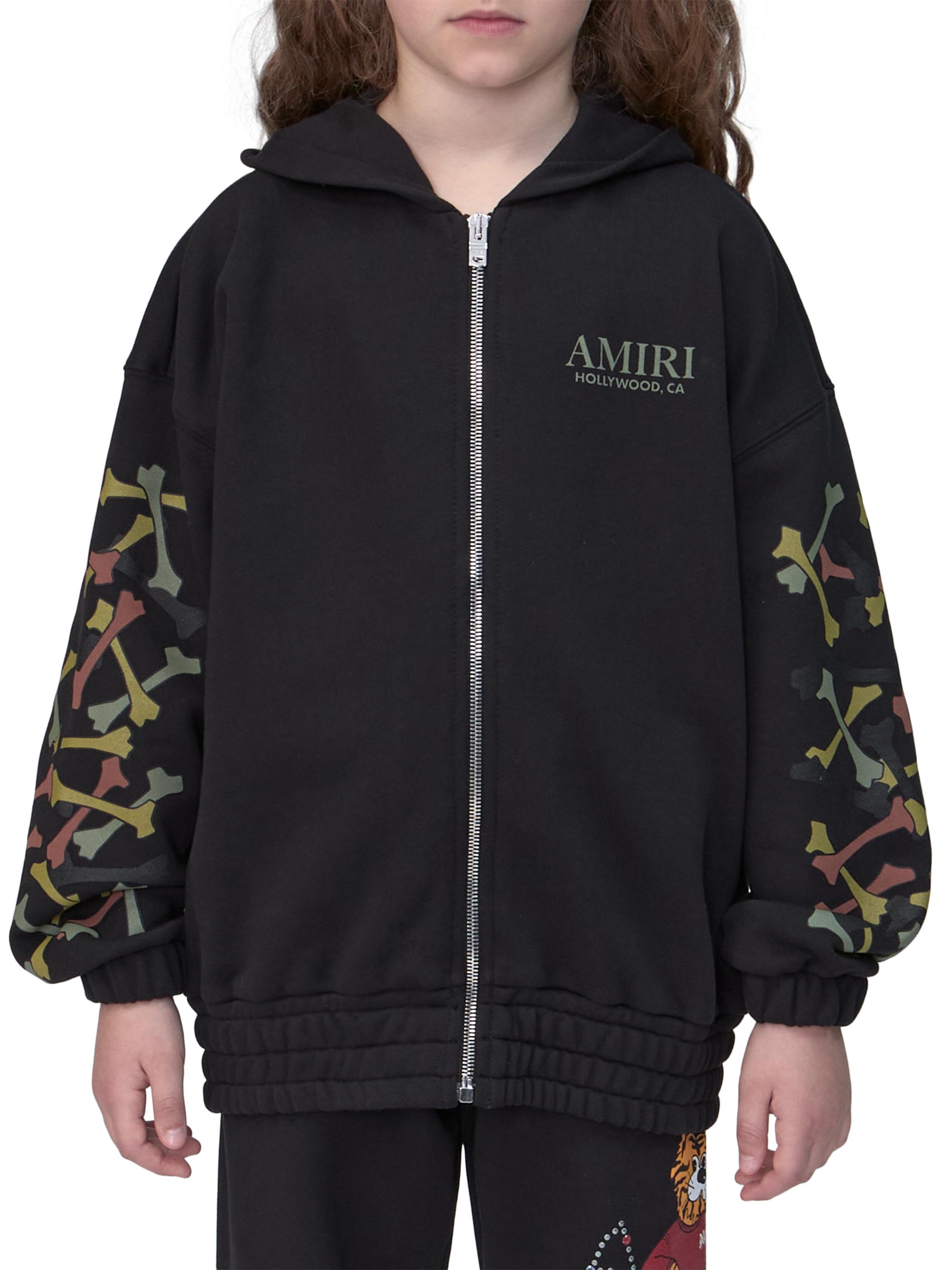 Amiri Little Kid's & Kid's Bones Zip Hoodie - Black