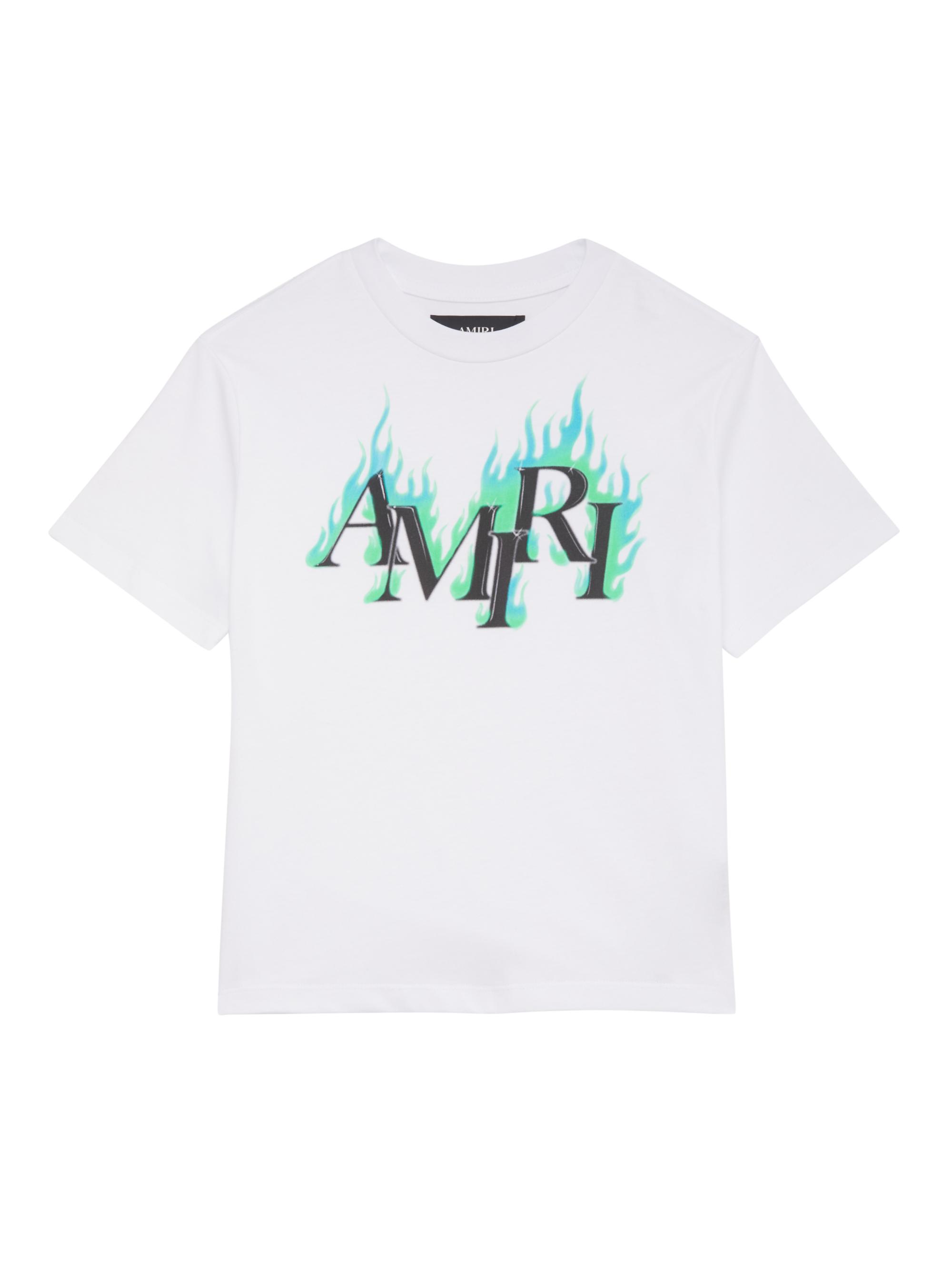 Amiri Little Kid's & Kid's Cotton Flame Logo Graphic T-Shirt - White