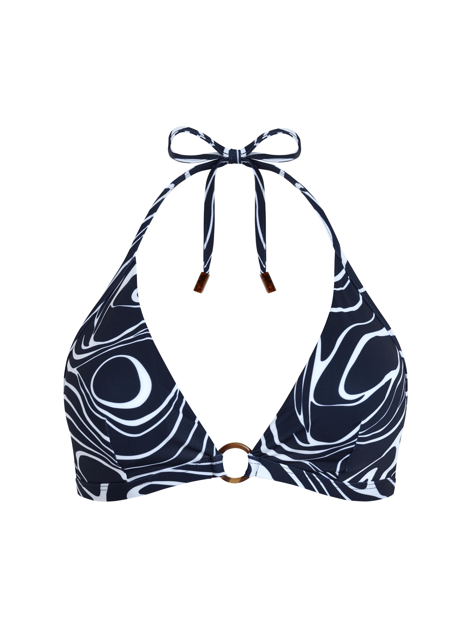 Vilebrequin Women's Abstract Halterneck Bikini Top - Bleu Marine