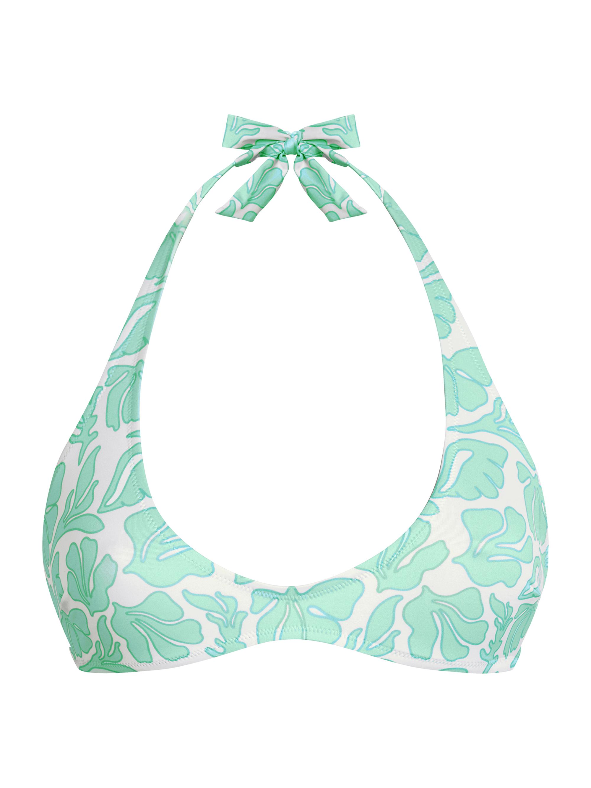 Vilebrequin Women's Seashell-Print Halterneck Bikini Top - Blanc