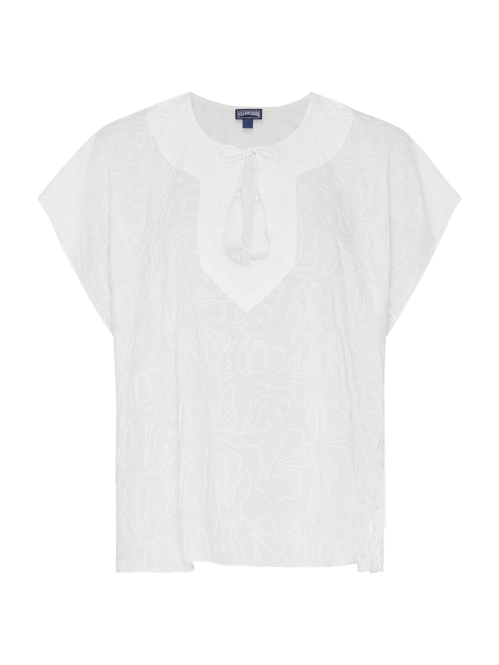 Vilebrequin Women's Embroidered Cover-Up Top - Off White