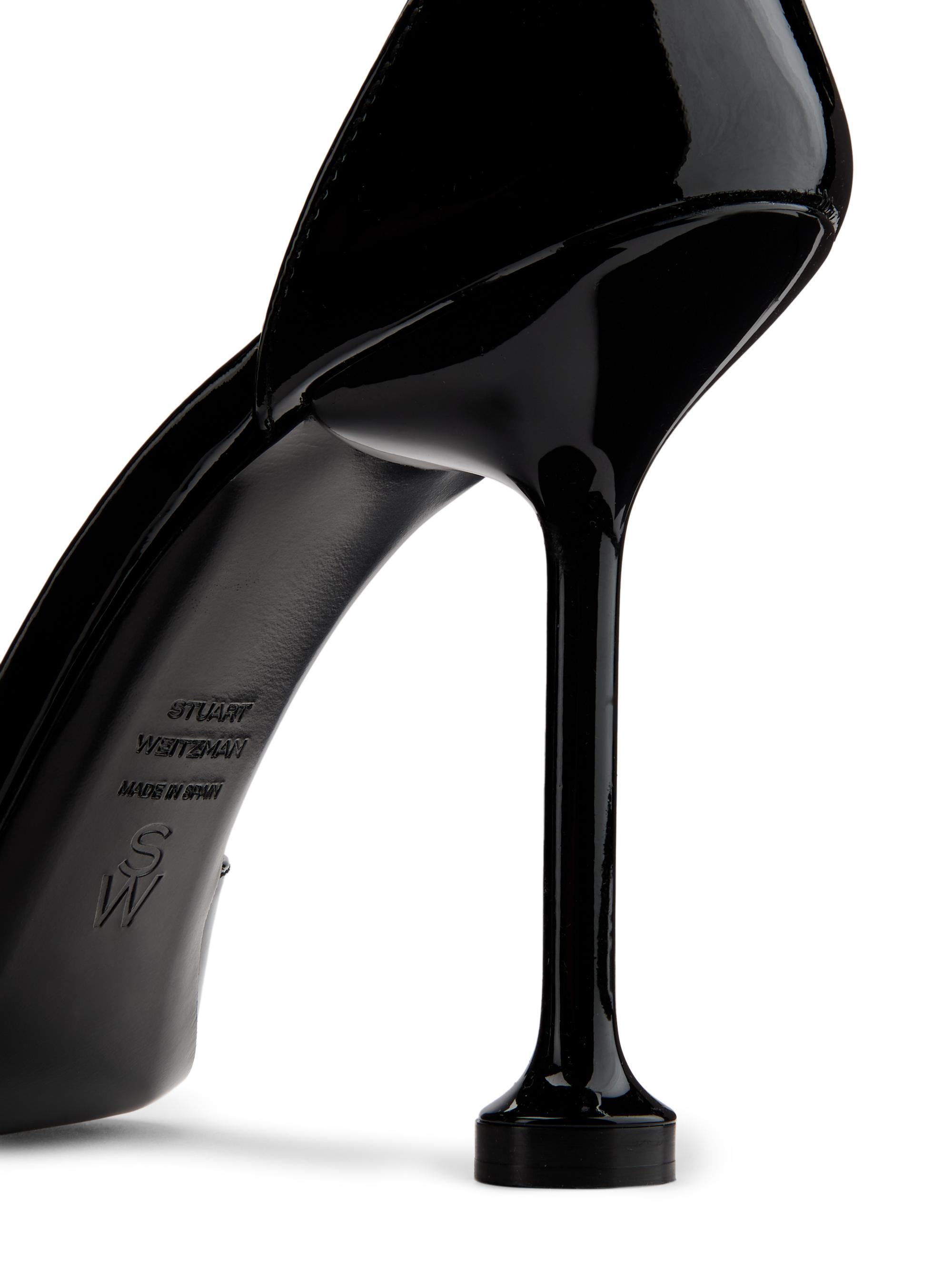 Escarpins Stuart Weitzman Vernis Noir Taille 10 - Fabriqués En Espagne, Occasion