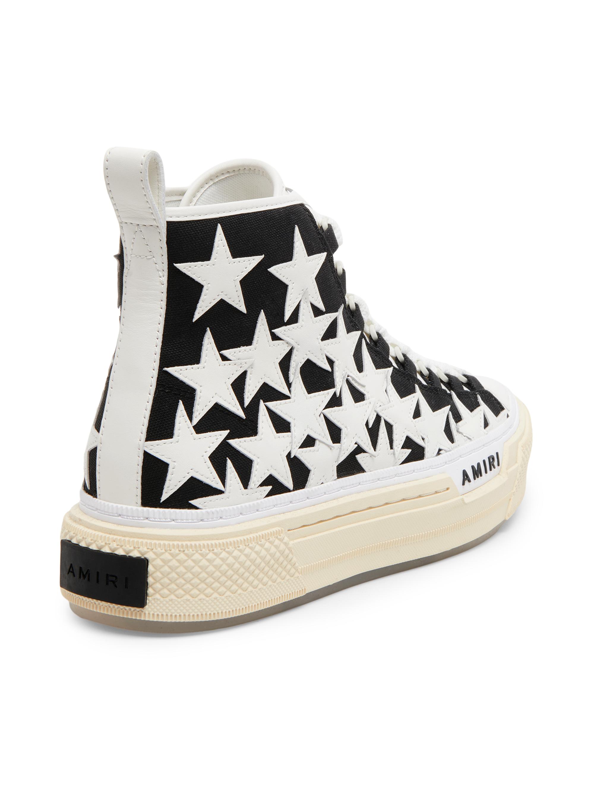Amiri Men's Stars Court High-Top Sneakers - Black - side view in Black