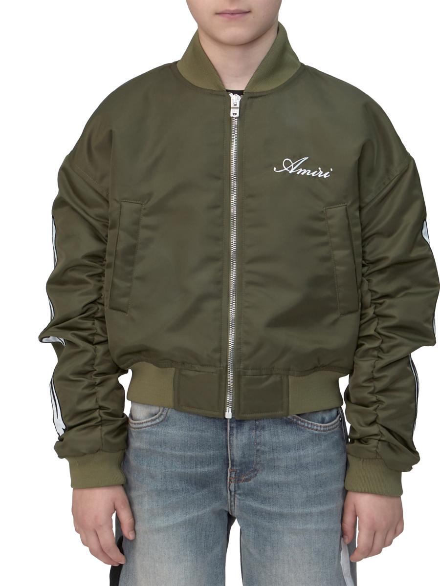 Amiri Little Kid's & Kid's Bones Bomber Jacket In Green