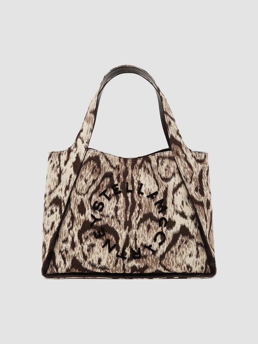 Stella McCartney Logo-Embroidered Clouded Leopard Tote Bag | Saks