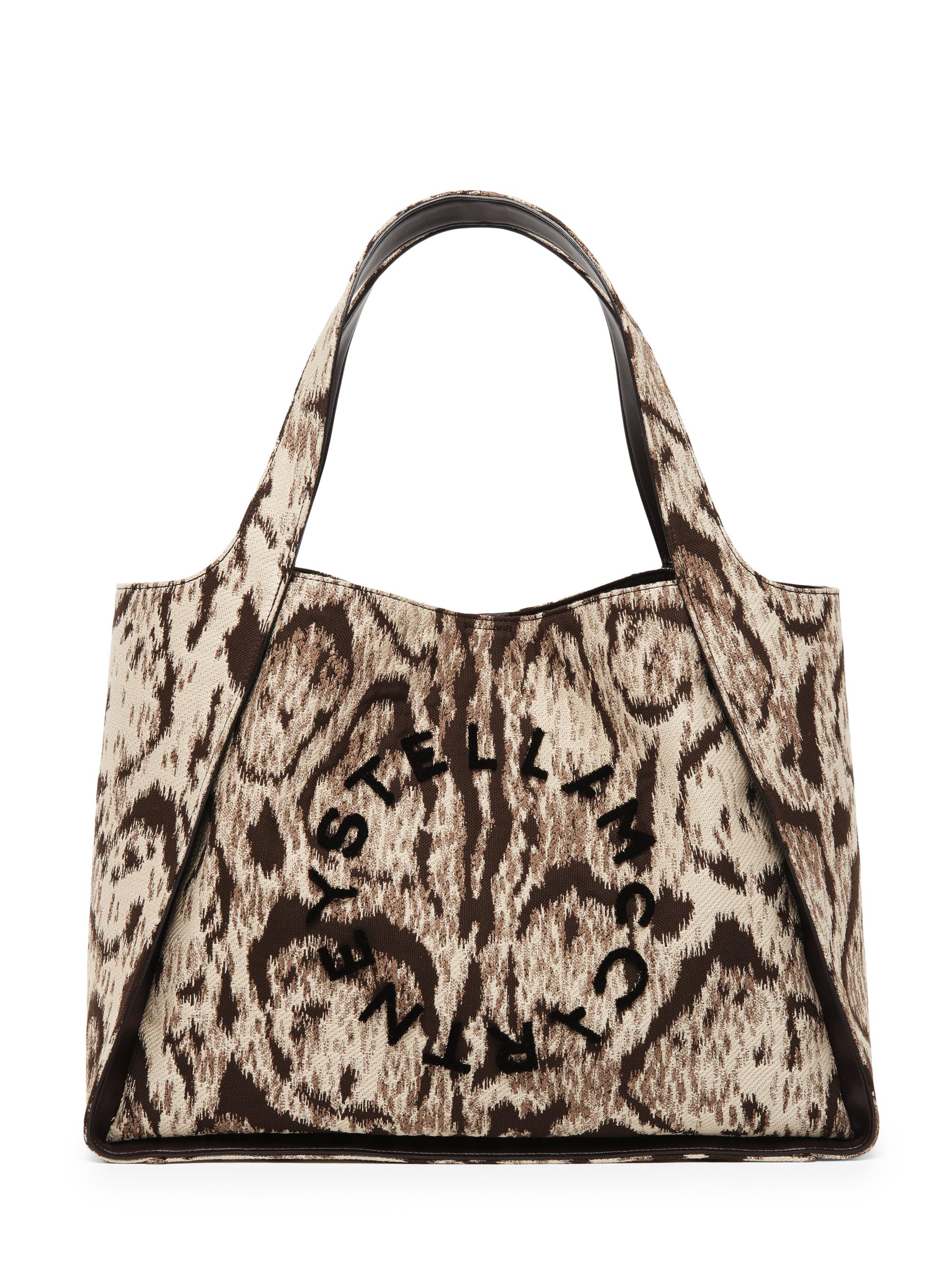 Stella McCartney Women's Logo-Embroidered Clouded Leopard Tote Bag - Multi Color Brown