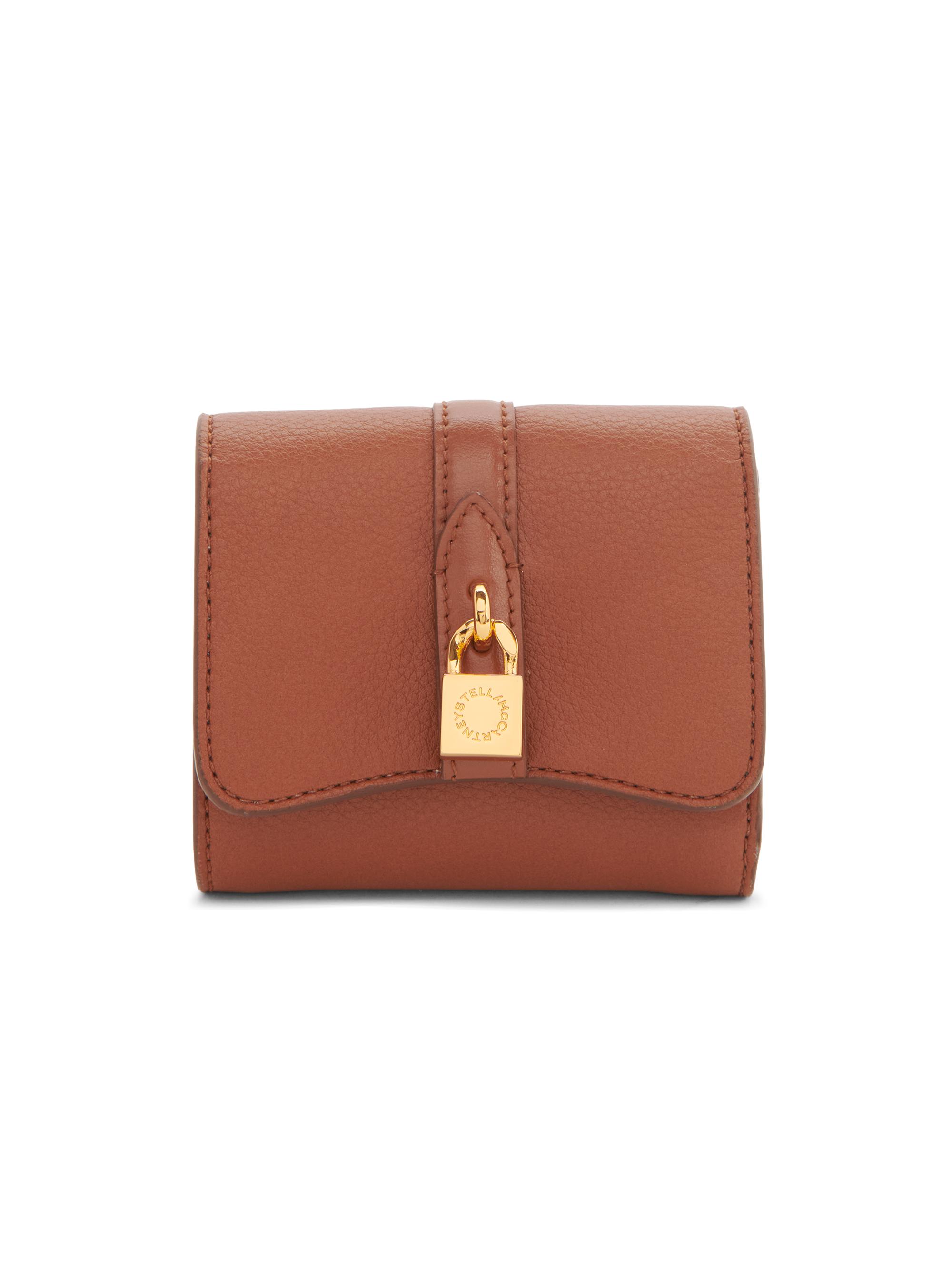 Stella McCartney Women's Ryder Textured Trifold Wallet - Brandy