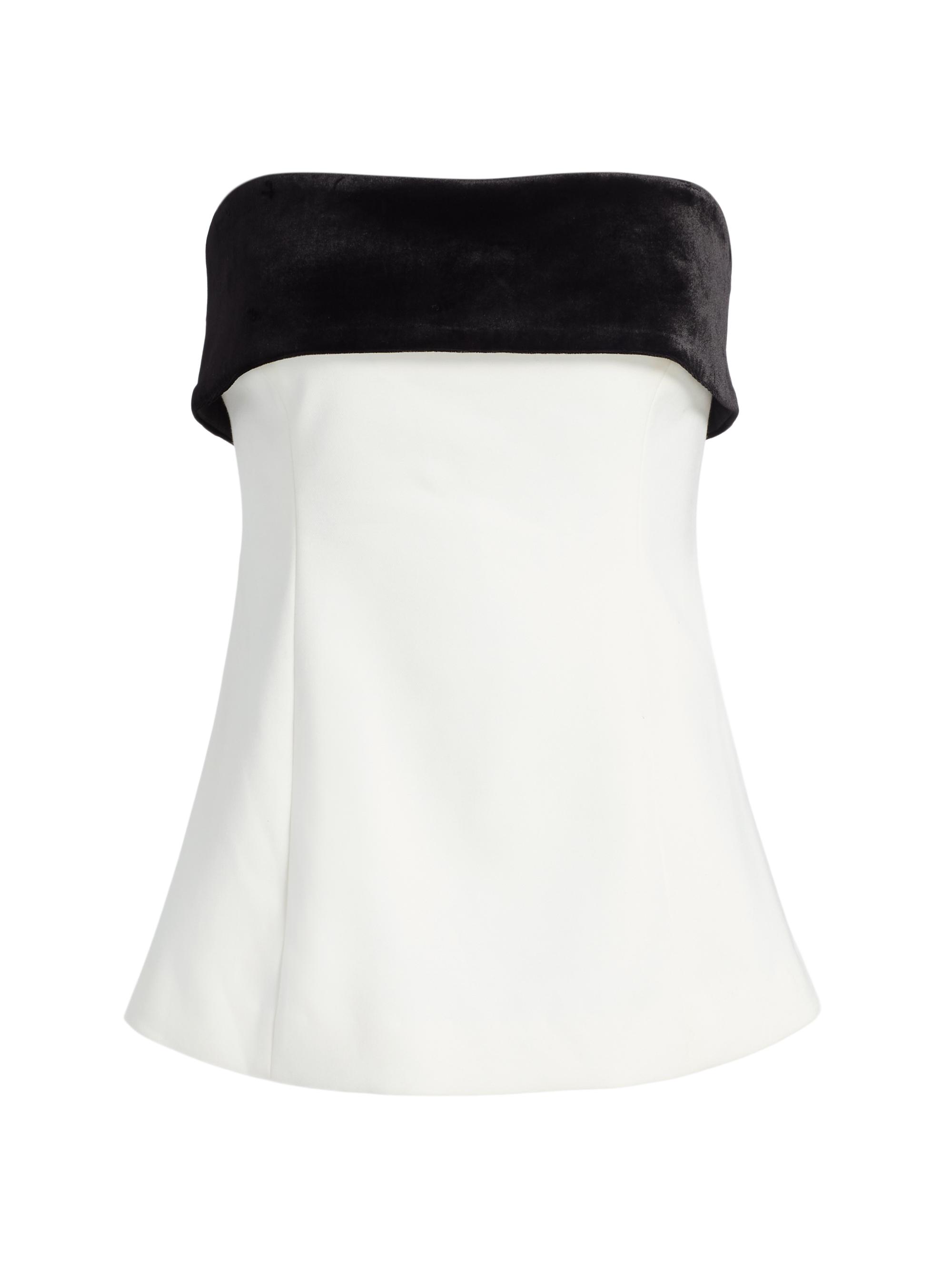Cami NYC Women's Rohan Colorblocked Strapless Top - White Black