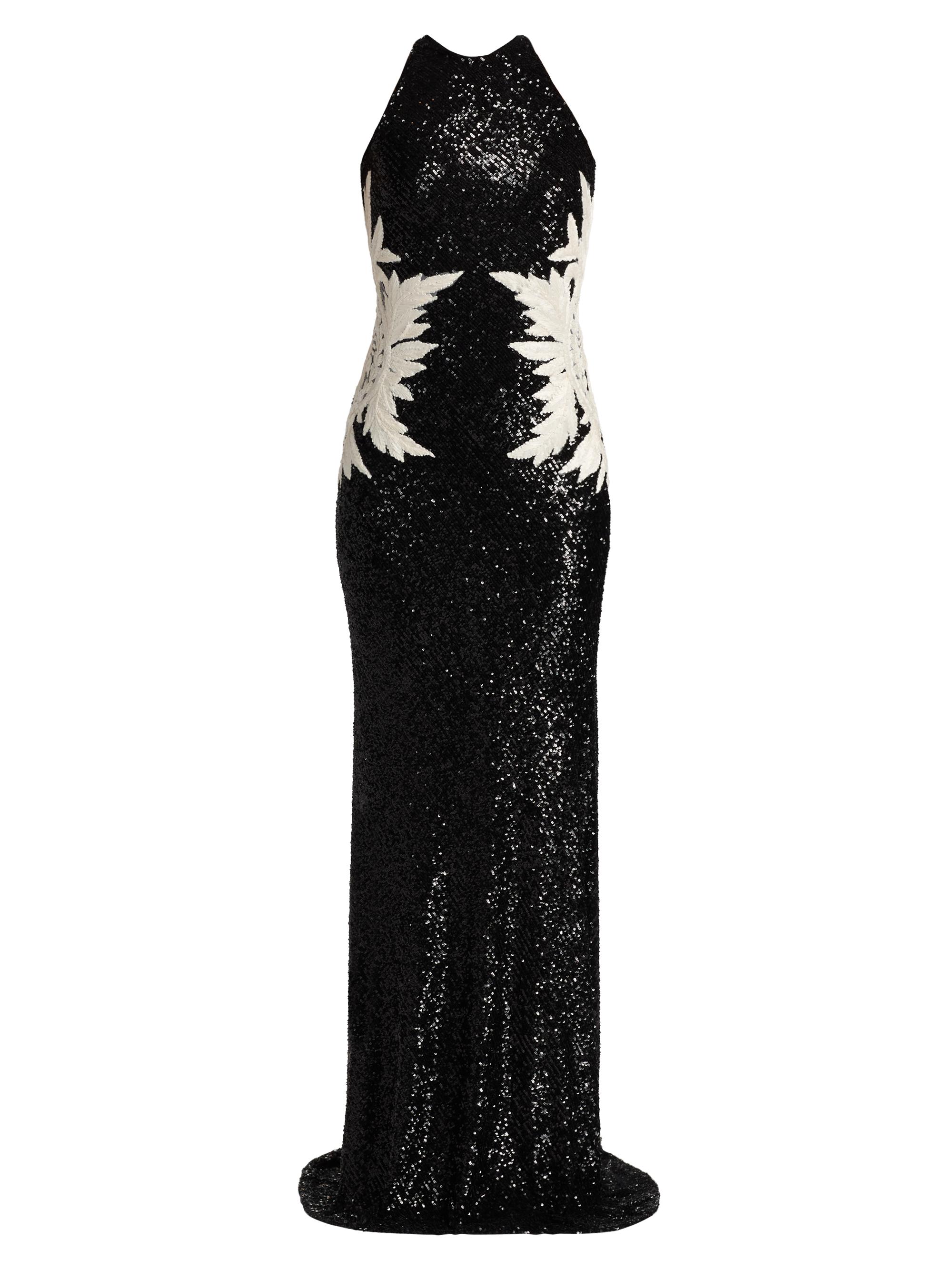 Naeem Khan Women's Sequined Mermaid Gown - Black And White