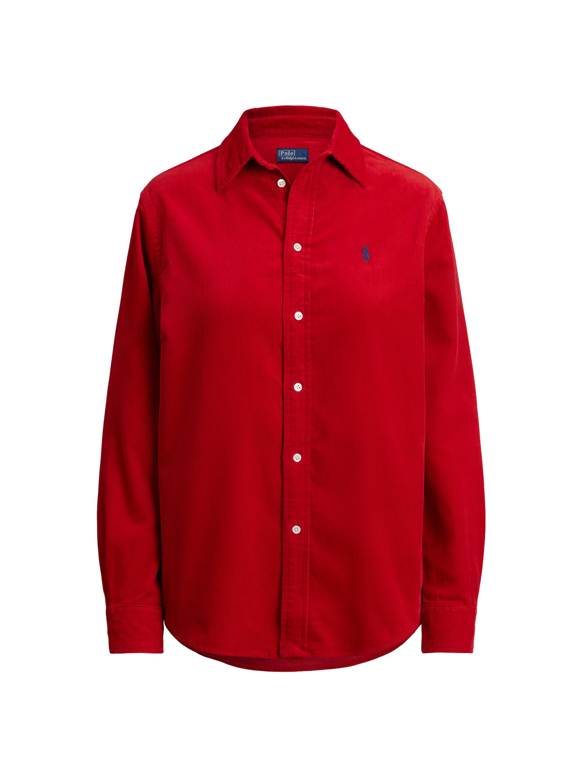 Polo Ralph Lauren Women's Cotton Corduroy Classic-Fit Shirt - Red