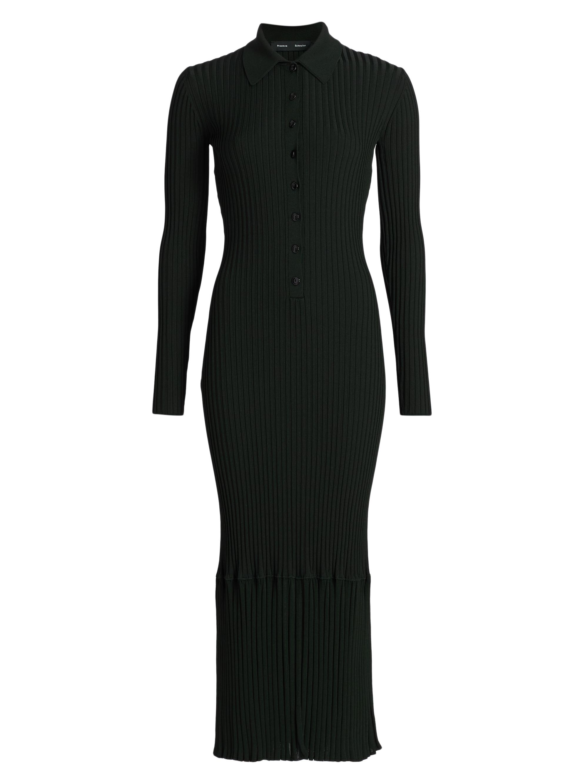 Proenza Schouler Women's Luiza Sunburst Rib Sweaterdress - Bottle Green