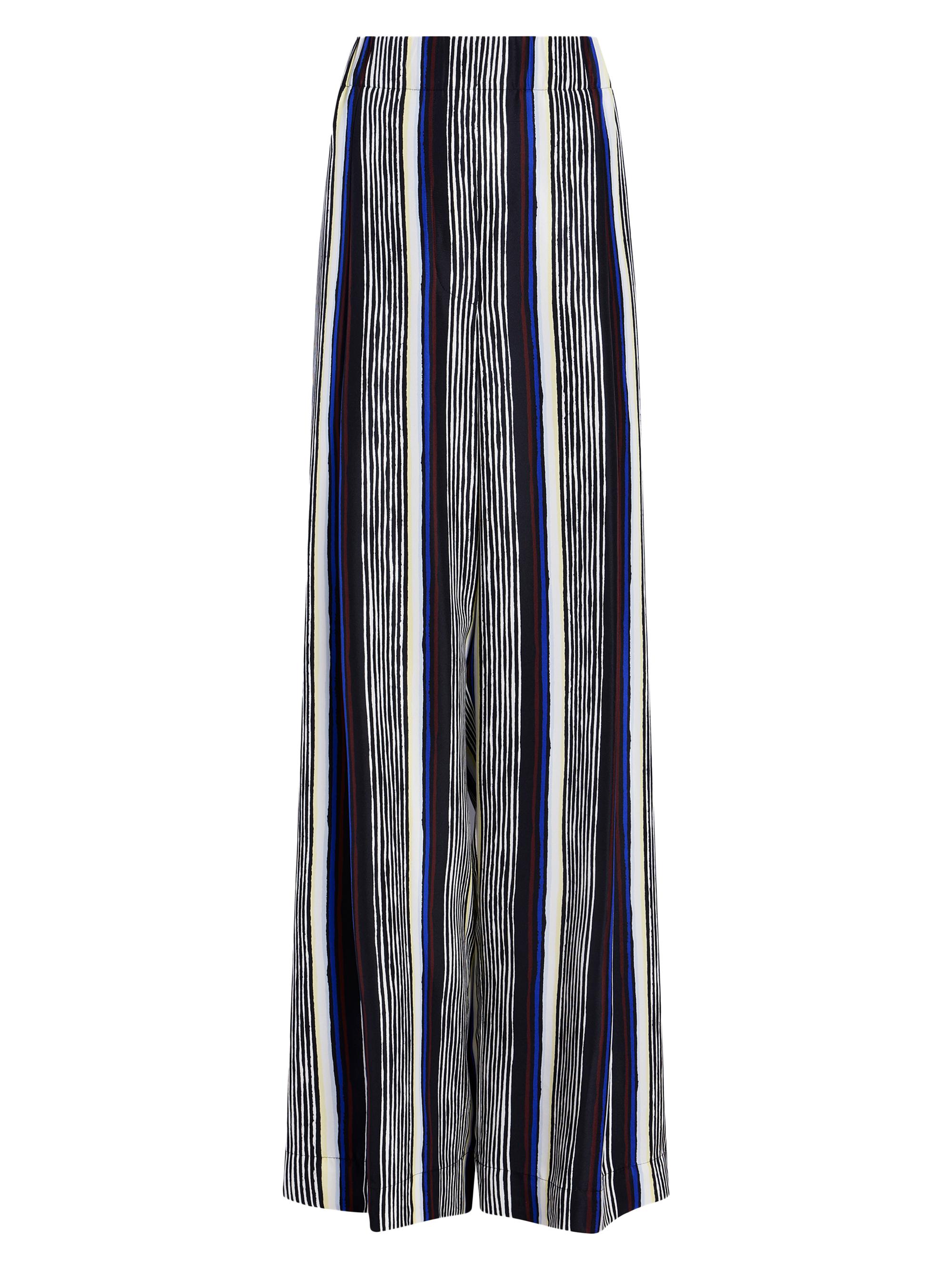 Proenza Schouler Women's Amira Striped Silk Pants - Black Multi