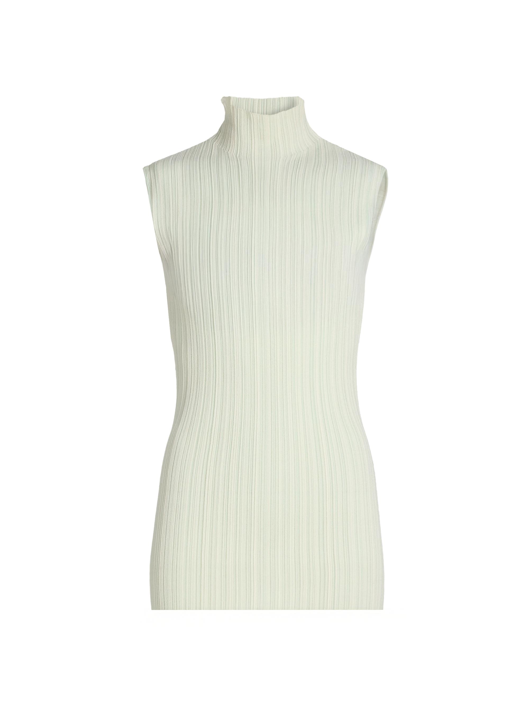 Proenza Schouler Women's Federica Micro Pleat Sleeveless Turtleneck Top - Mint