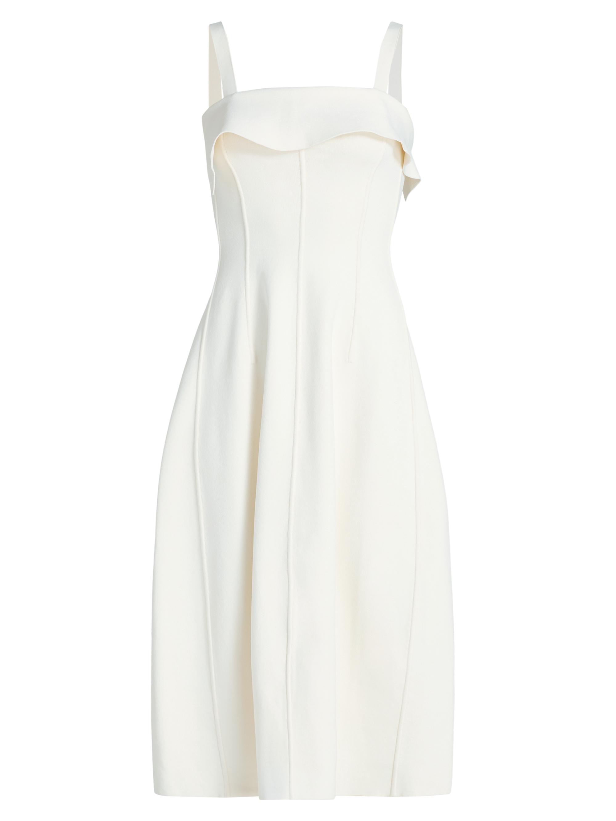 Proenza Schouler Women's Blanca Compact Ruffle Dress - Off White