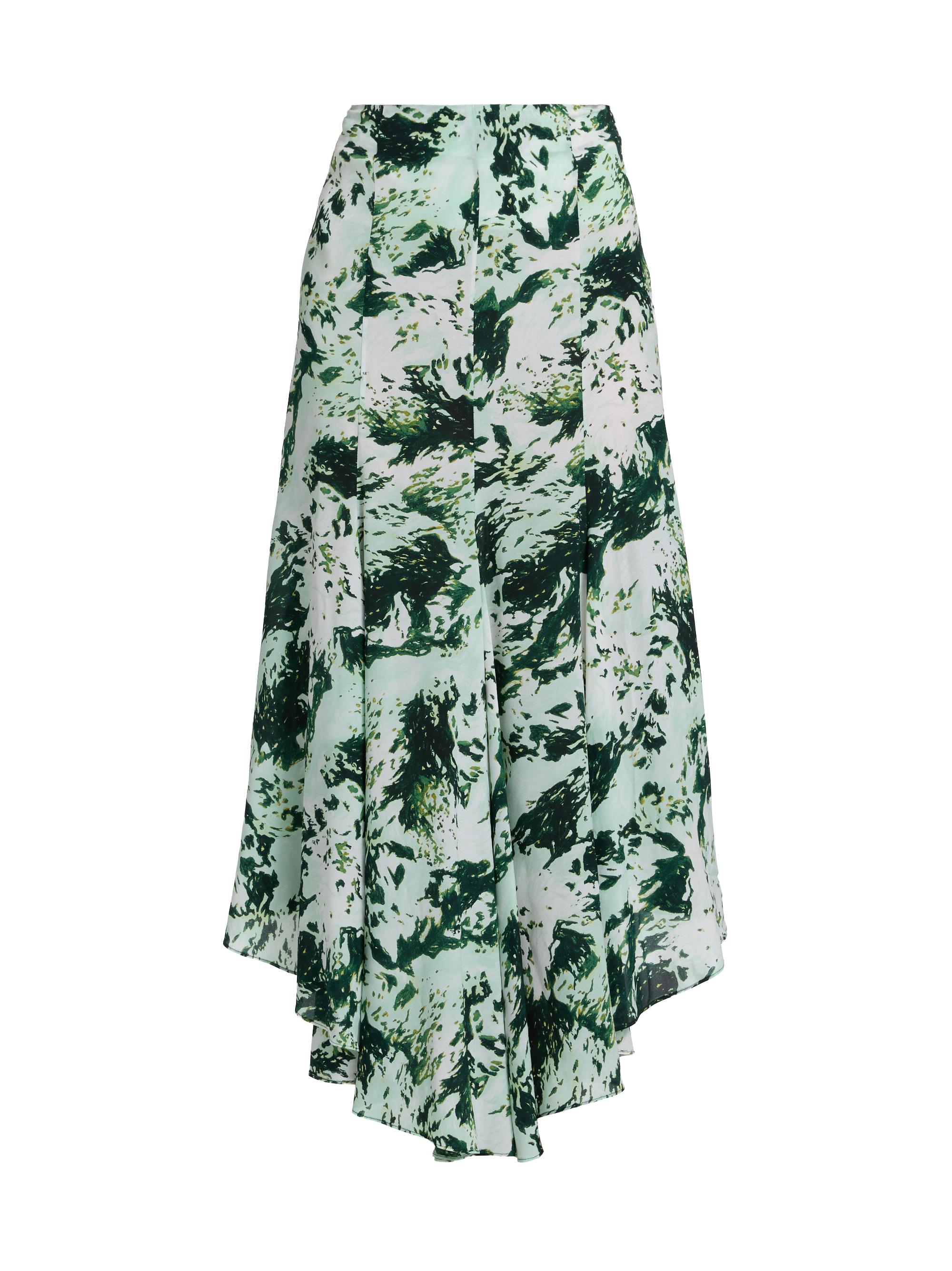Proenza Schouler Women's Joelle Abstract Maxi Skirt - Dark Green Multi