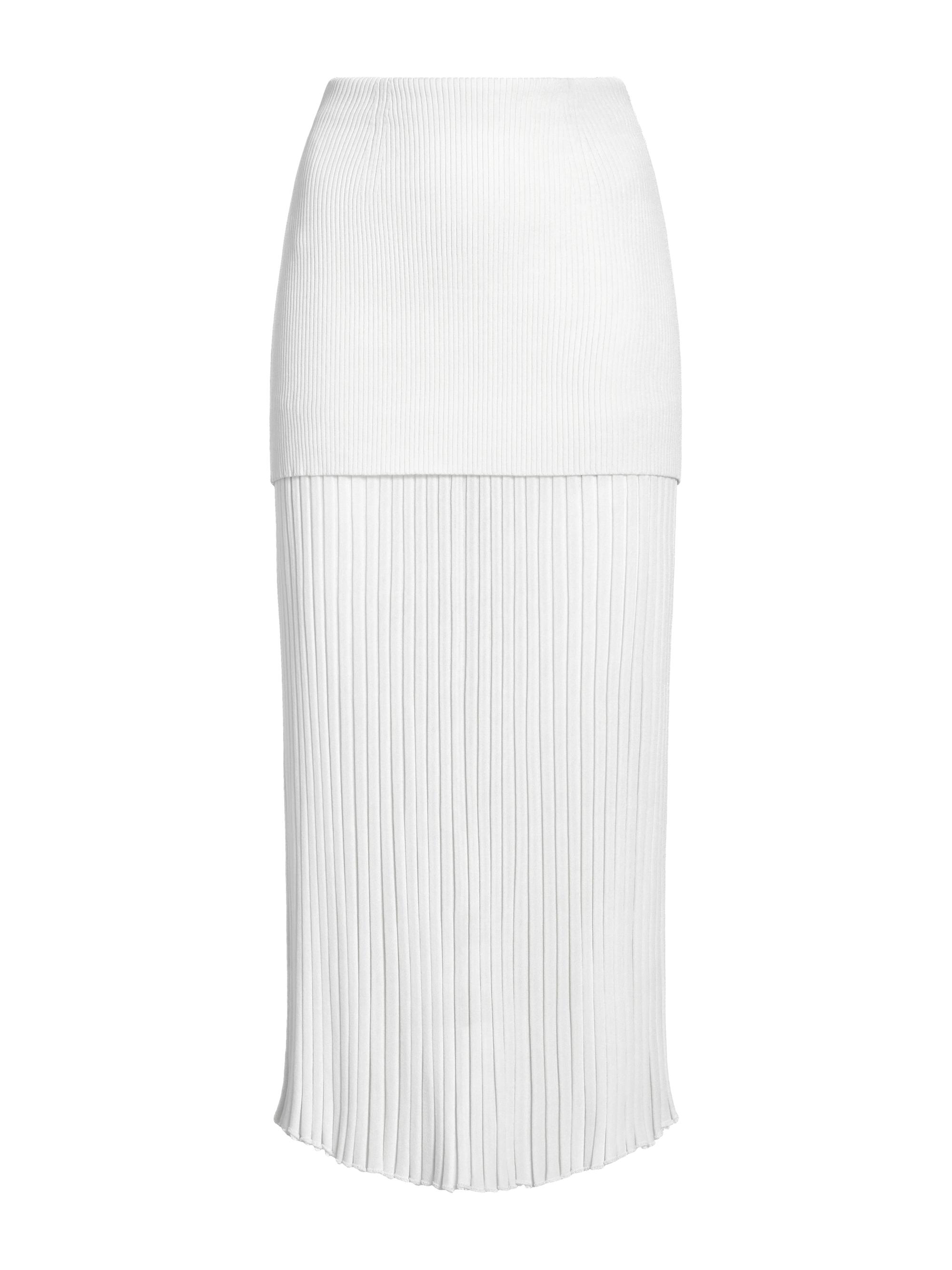 Proenza Schouler Women's Luiza Sunburst Rib Midi-Skirt - White