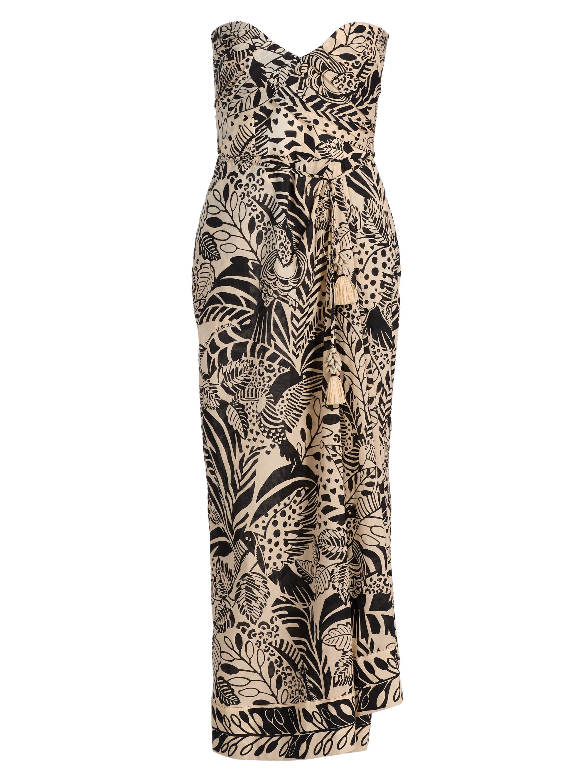 Poupette St Barth Women's Collina Printed Cotton Midi-Dress - Black Toucan