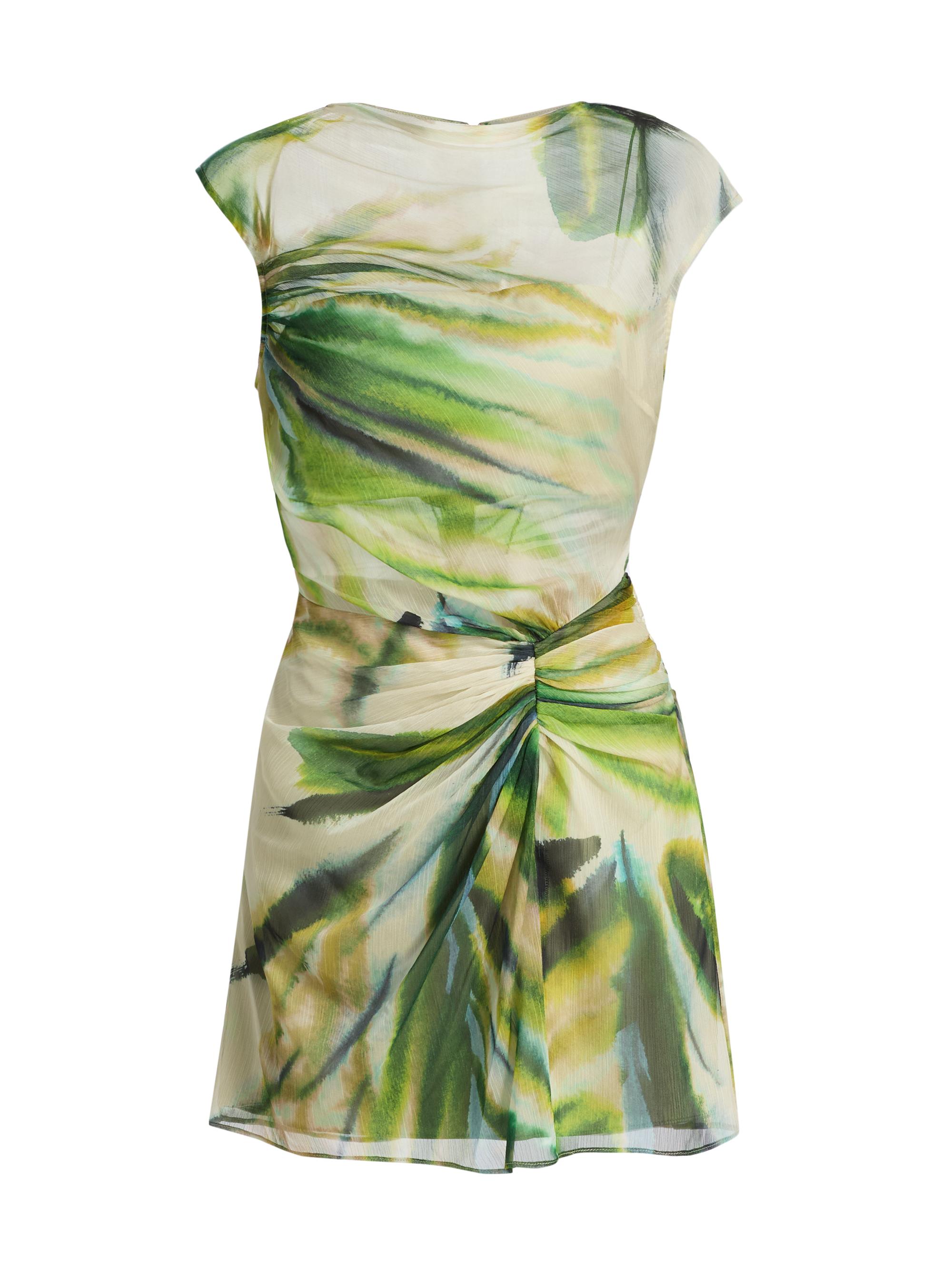 slim fit dress slacks Amur Martine Mini Dress in Frog Flower