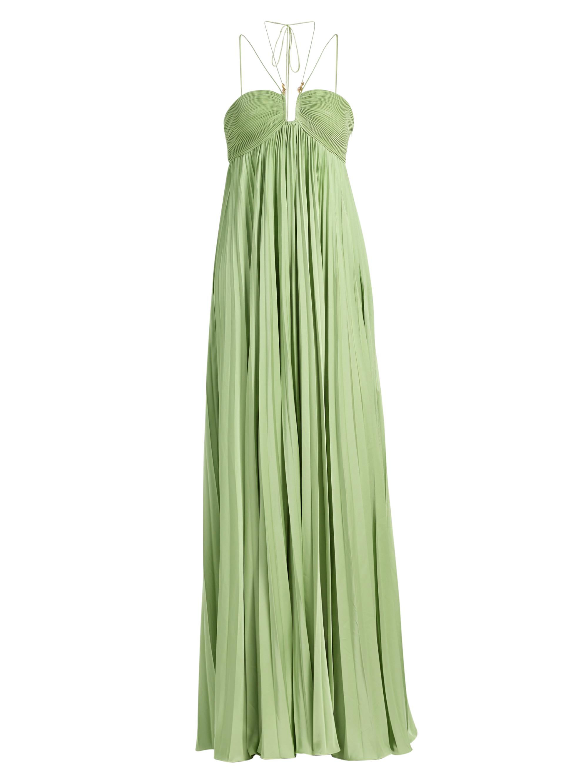 strapless open back dress Rent Asos Design Cami Pleated Tulle Maxi Dress In Rose Pink main image 0