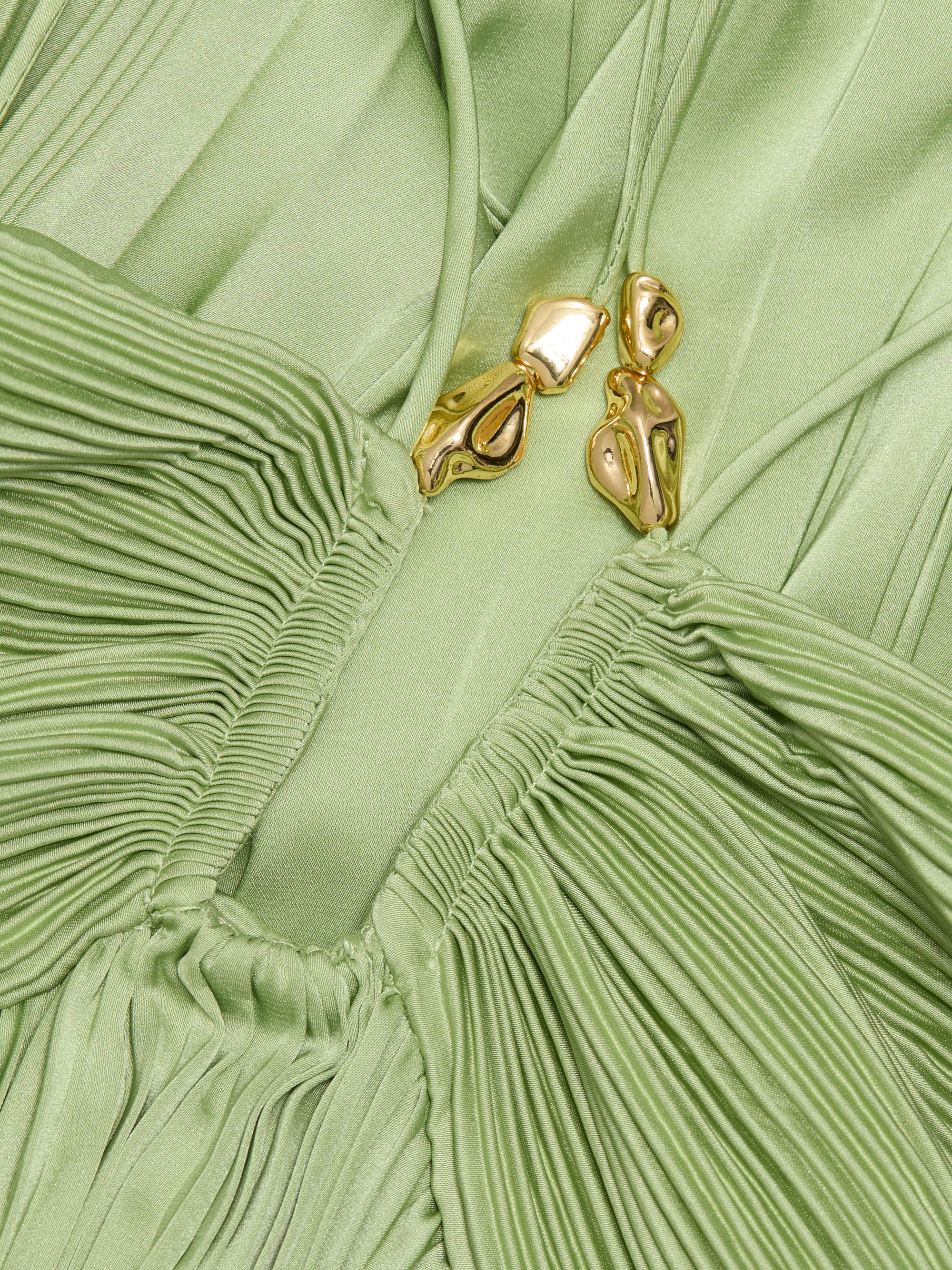 Amur River Pleated Halterneck Gown | Saks Fifth Avenue