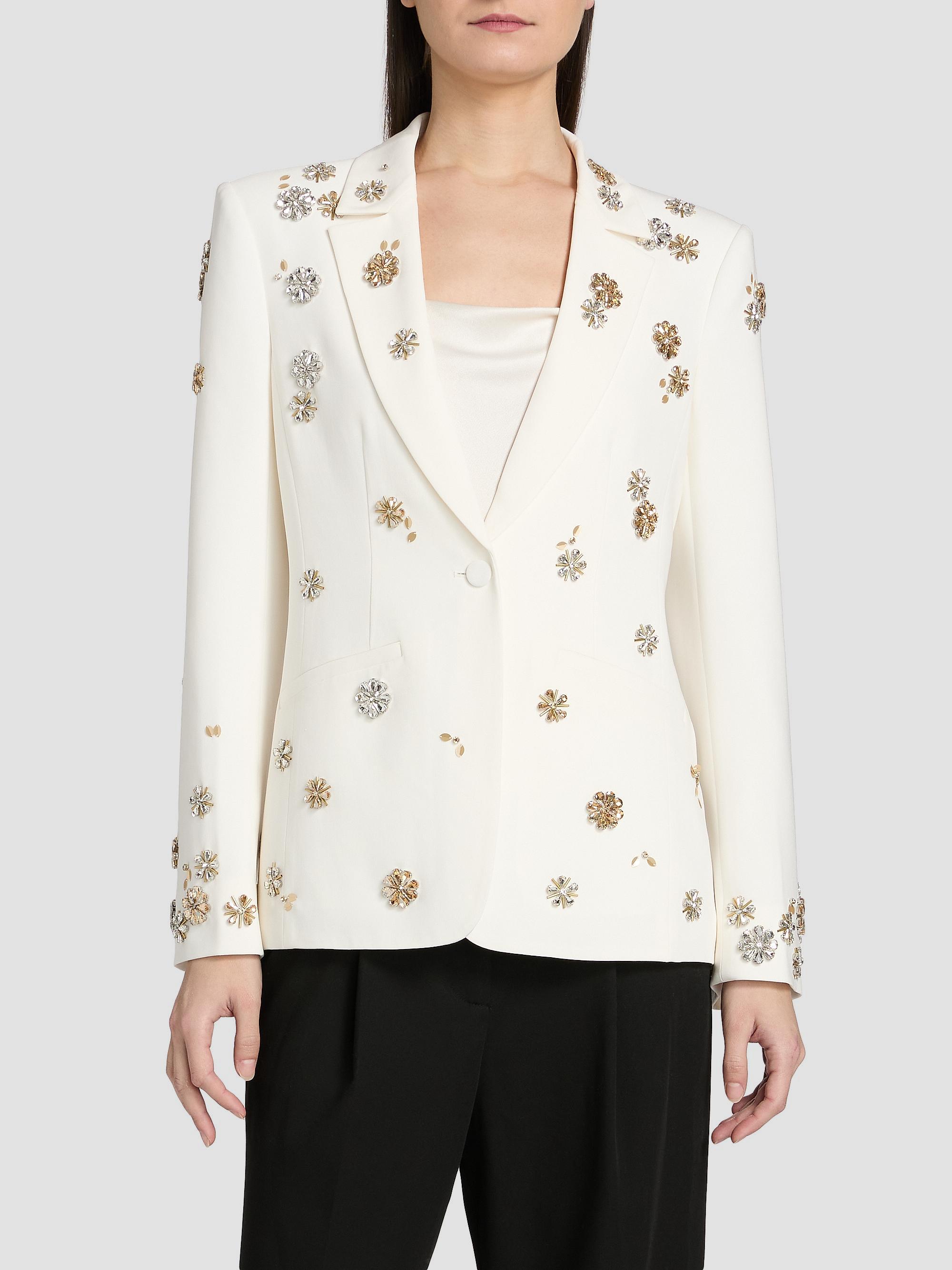 Cinq à Sept Karlie Tumbling Flowers Embellished Blazer | Saks