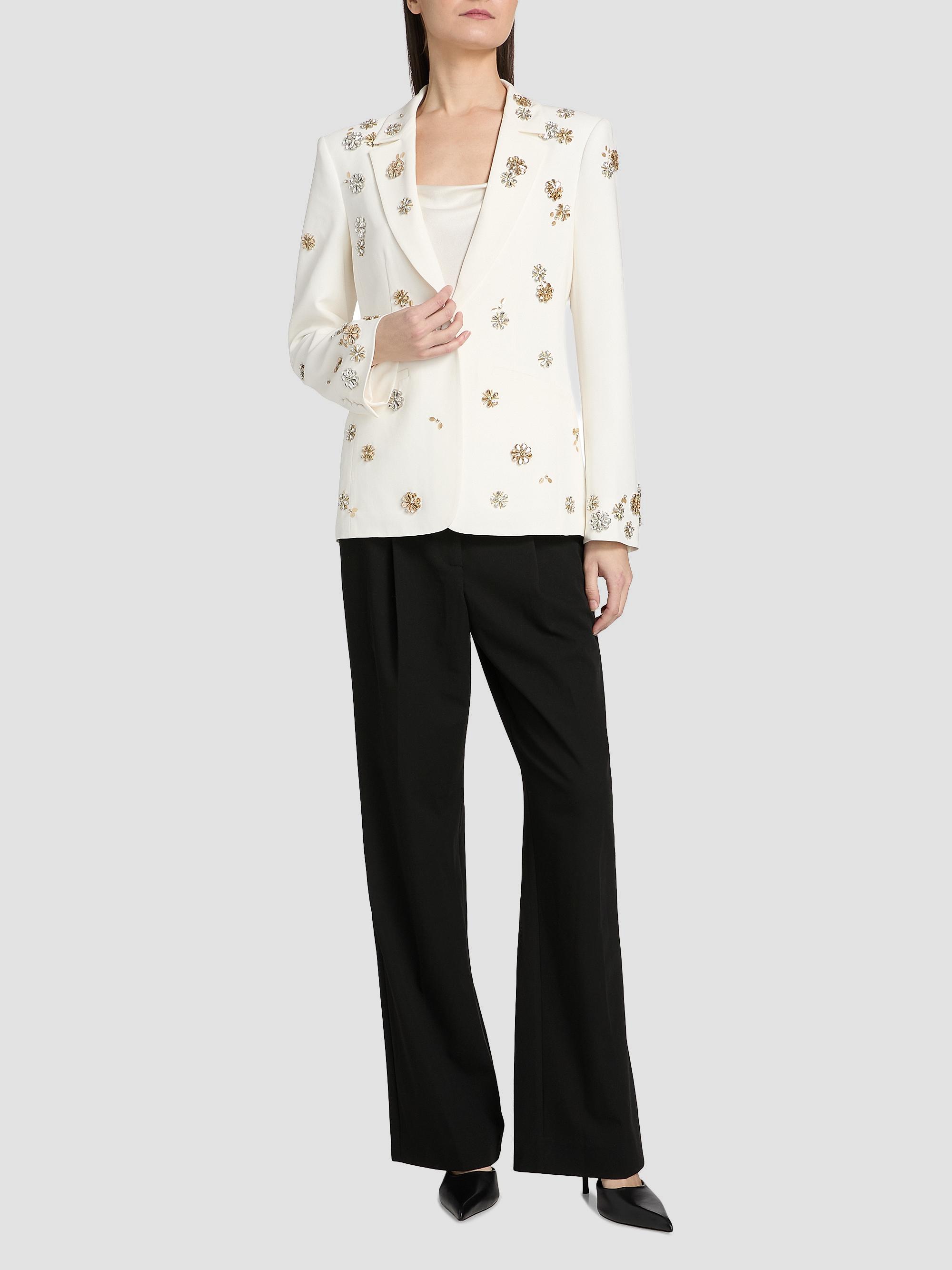 Cinq à Sept Karlie Tumbling Flowers Embellished Blazer | Saks