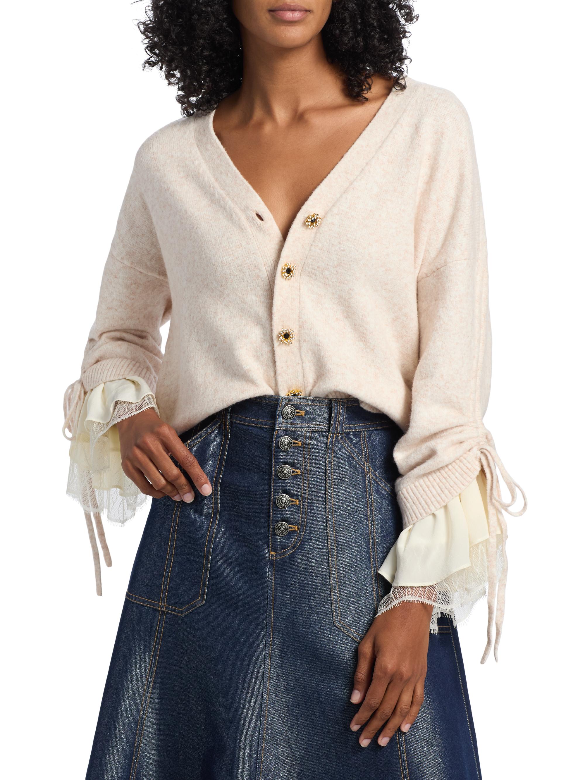 Cinq à Sept Atlas Layered-Cuff Cardigan | Saks Fifth Avenue