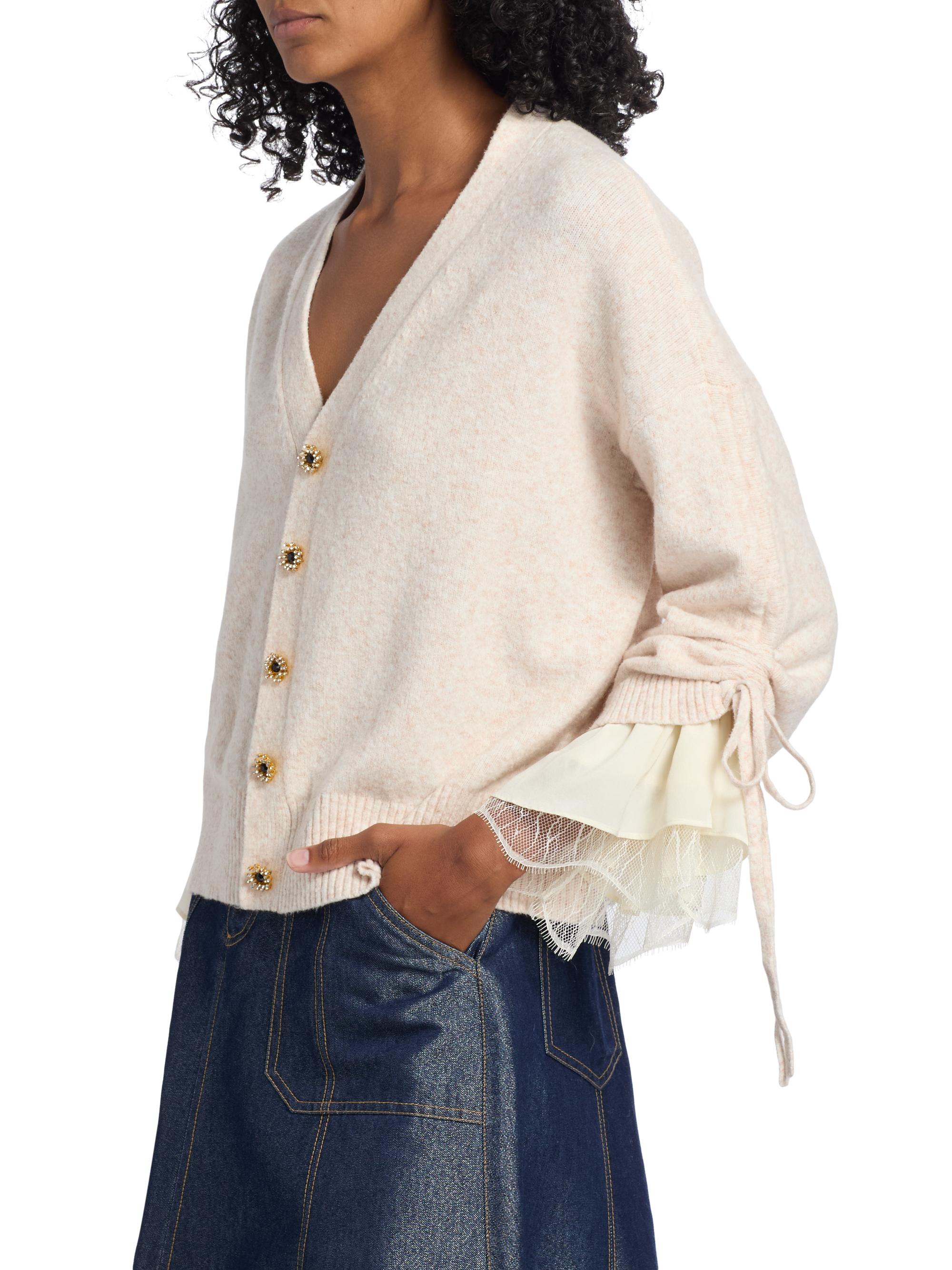 Cinq à Sept Atlas Layered-Cuff Cardigan | Saks Fifth Avenue