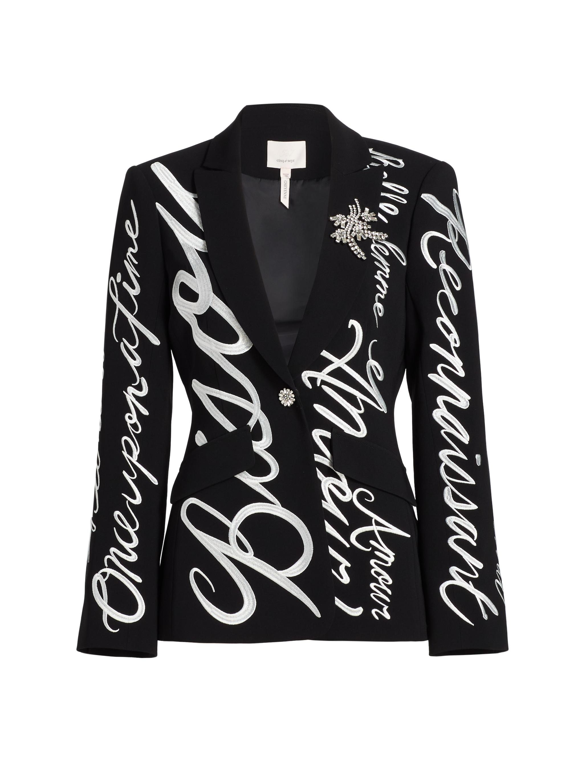 Cinq à Sept Women's Love Journal Cheyenne Embellished Blazer - Black
