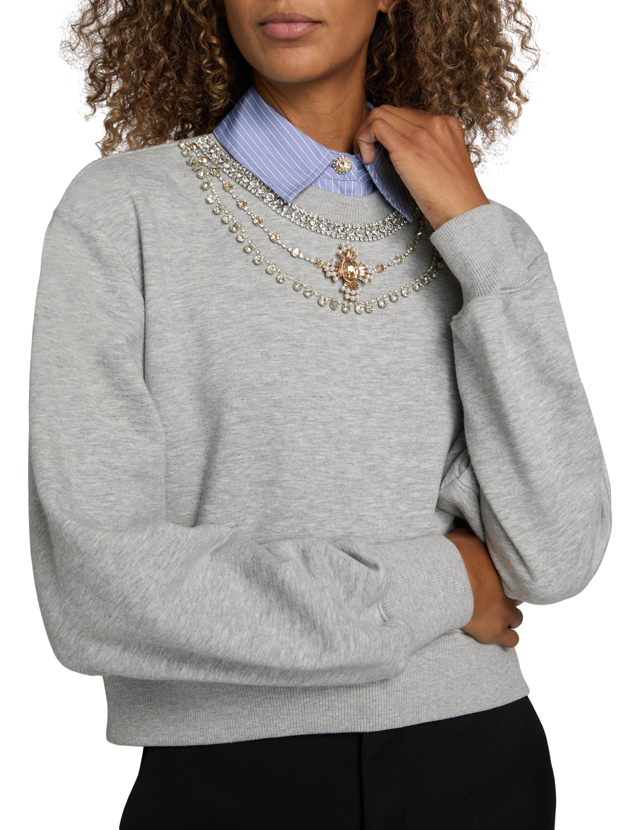 Cinq à Sept Lavina Mixed-Media Pullover Sweater | Saks Fifth Avenue