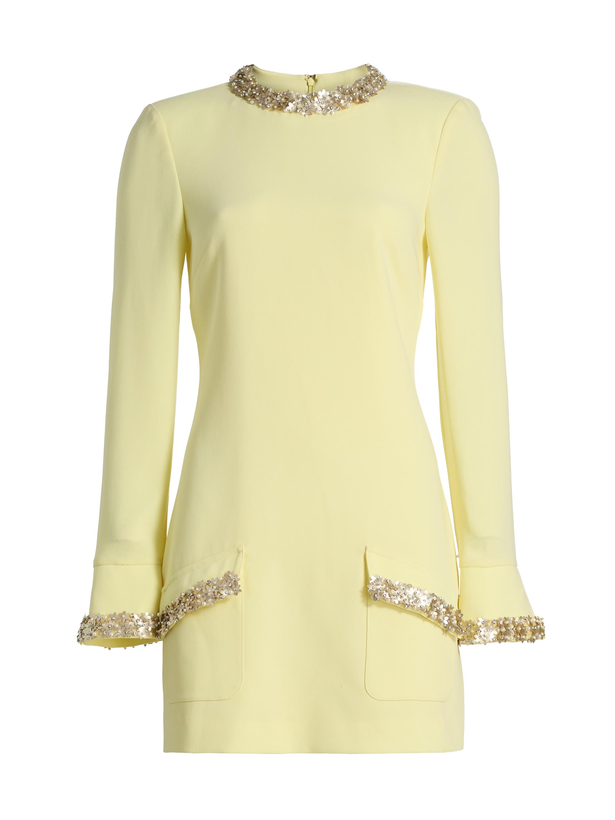 Cinq à Sept Women's Adi Flower Dots Minidress - Lemon Puff