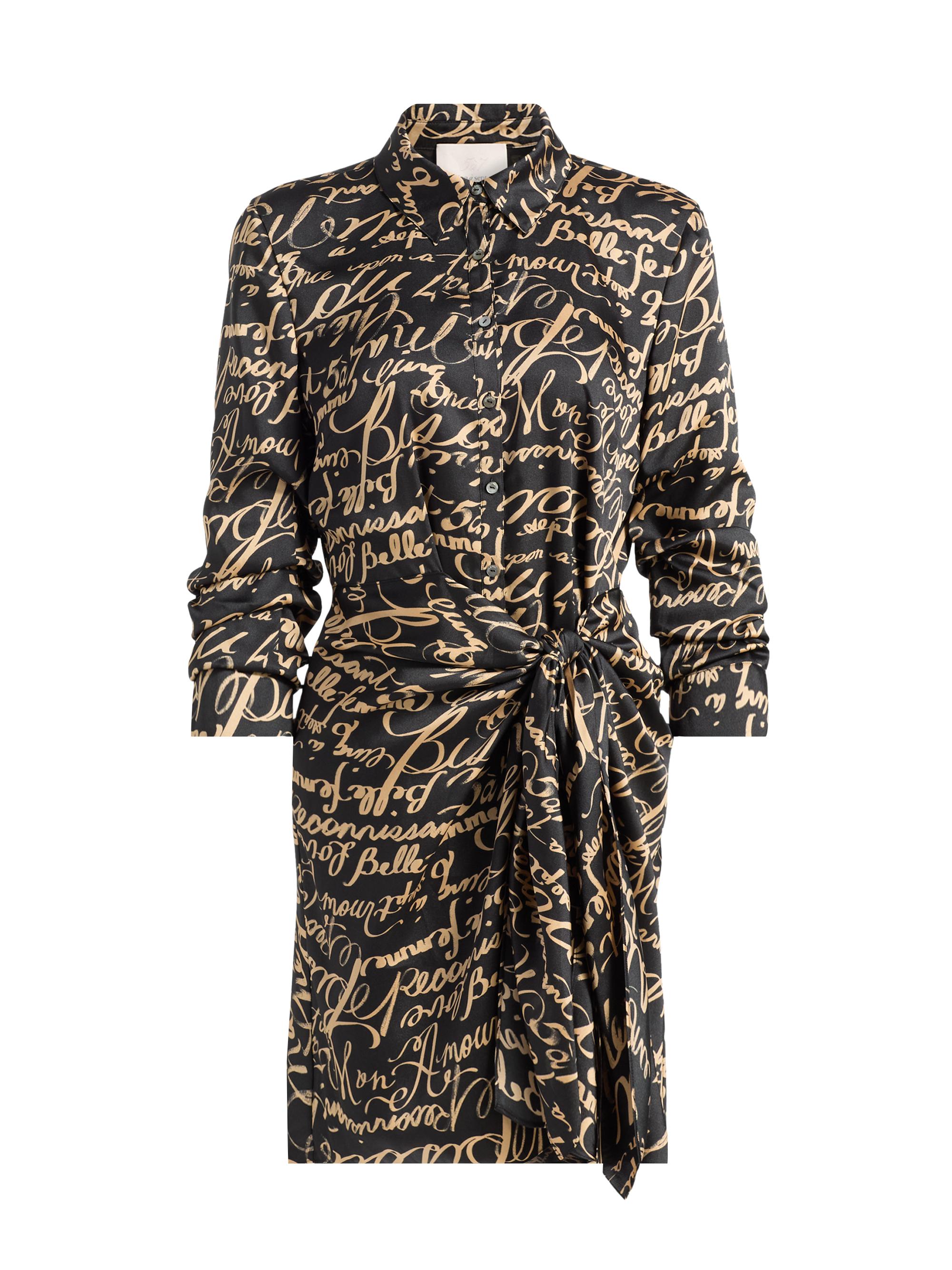 Cinq à Sept Women's Jacey Love Journal Twist Minidress - Black Khaki