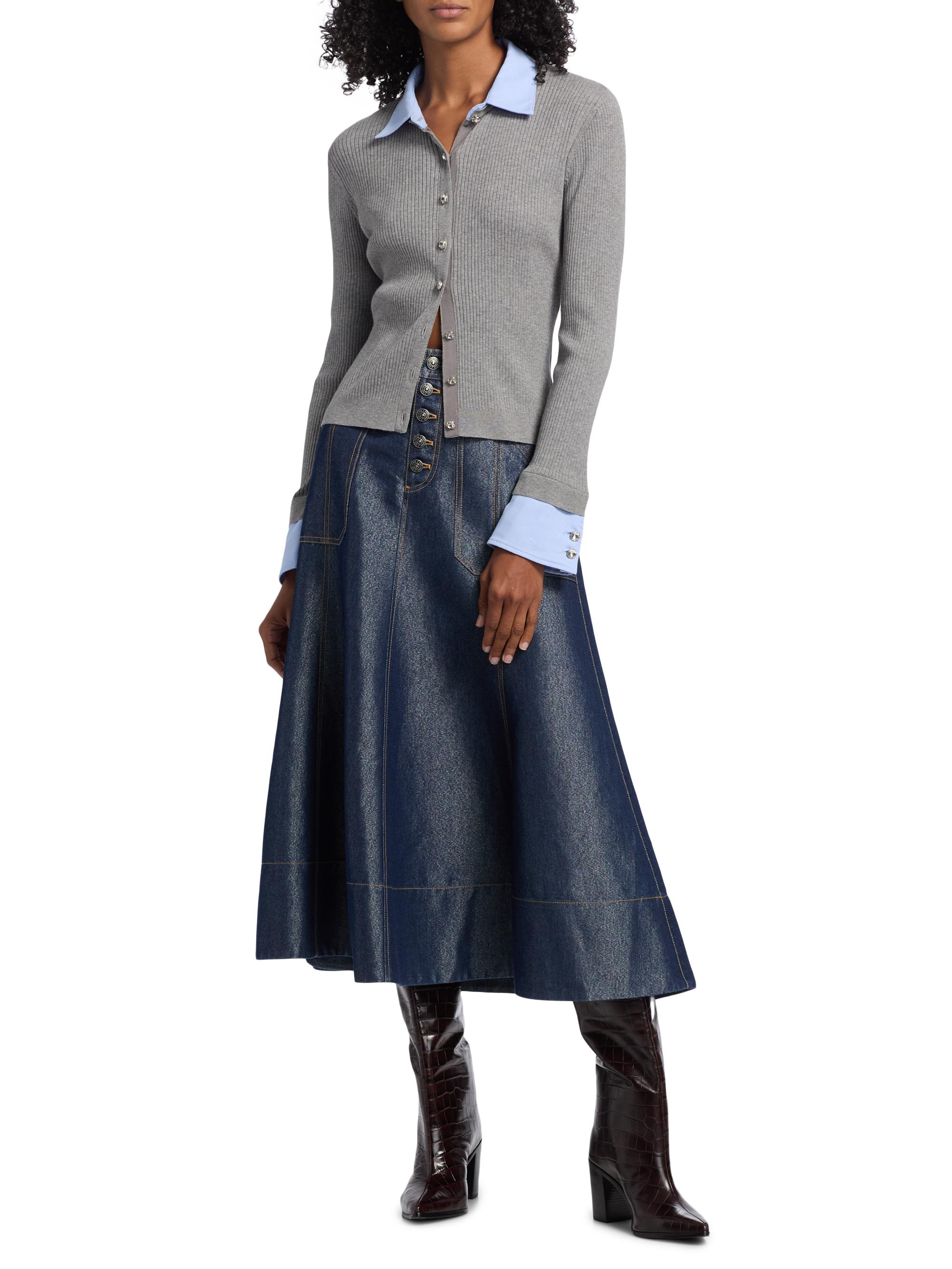 Cinq à Sept Soma Shirting Cardigan | Saks Fifth Avenue